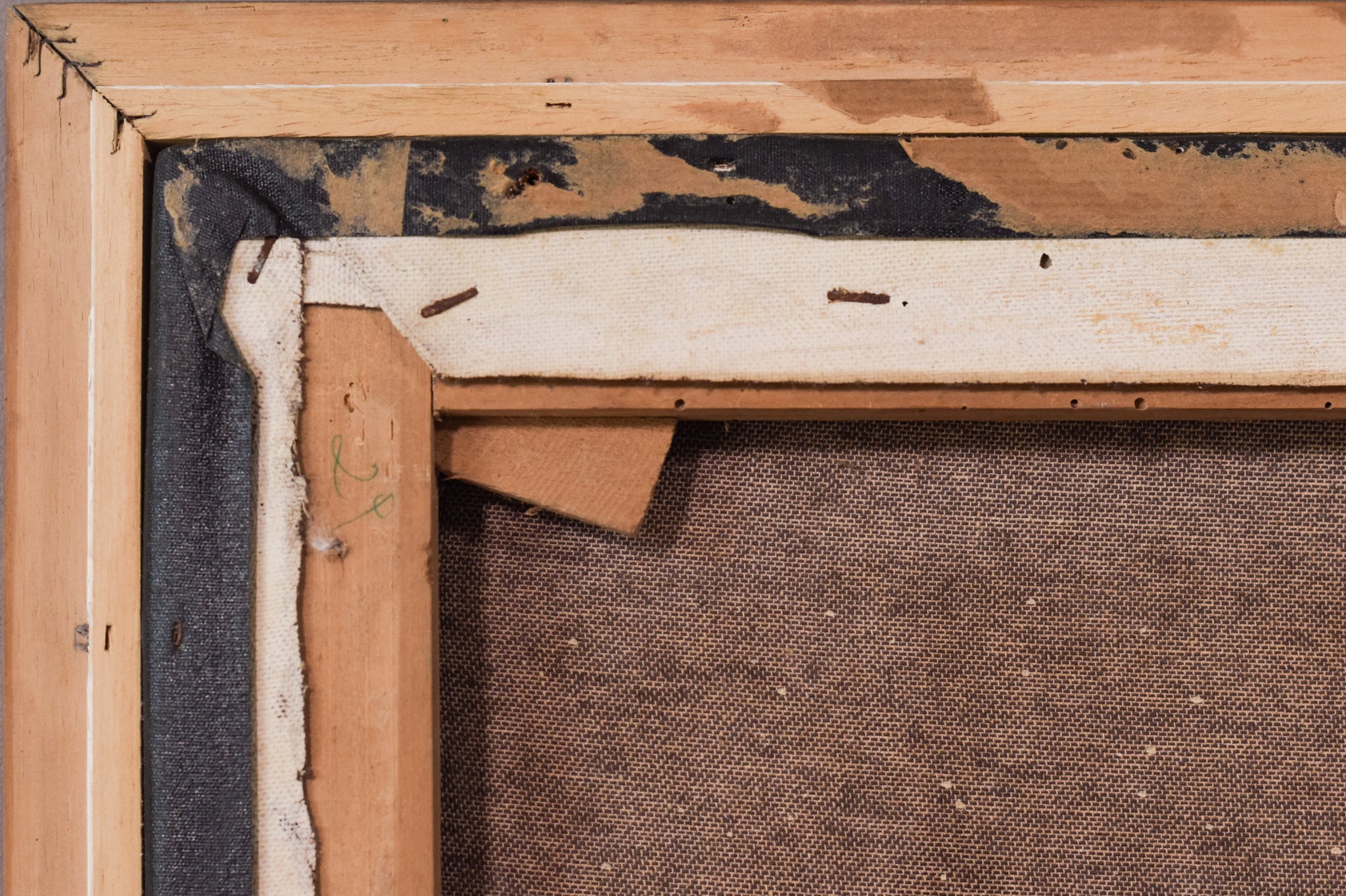 A painting of a table with a bowl of fruit on it.