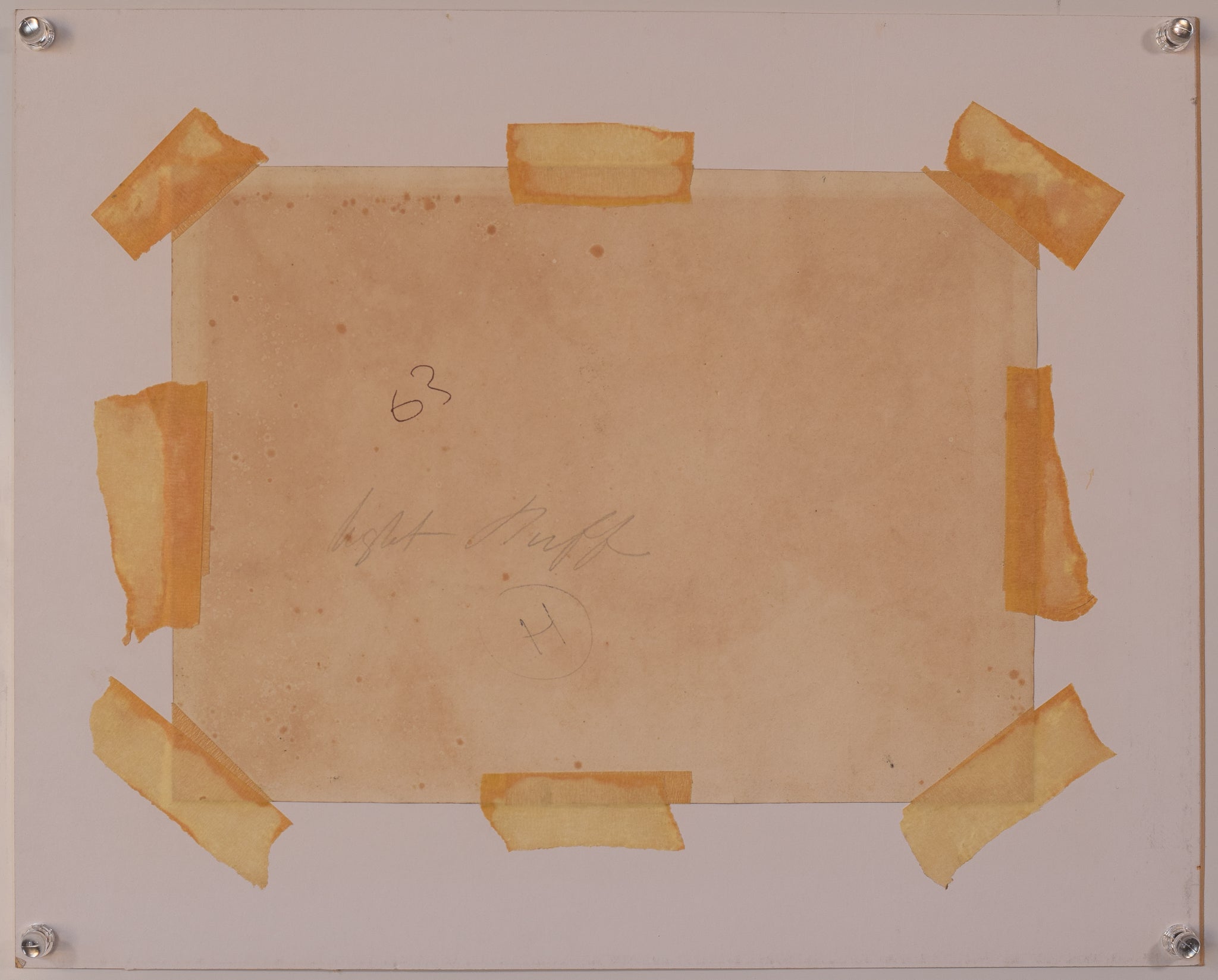 A drawing of a tower on a rocky shoreline.