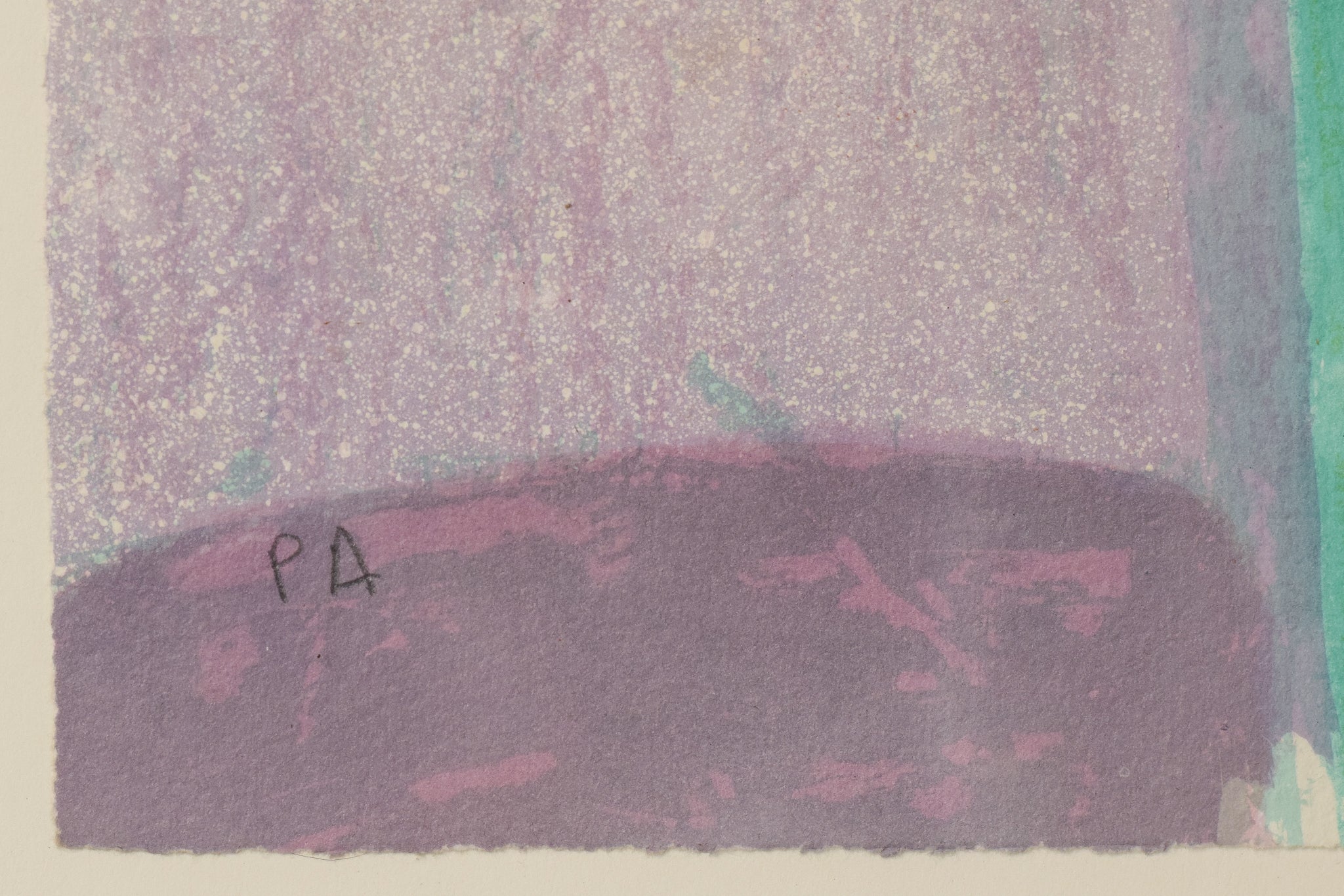 A painting of flowers in a vase on a table.