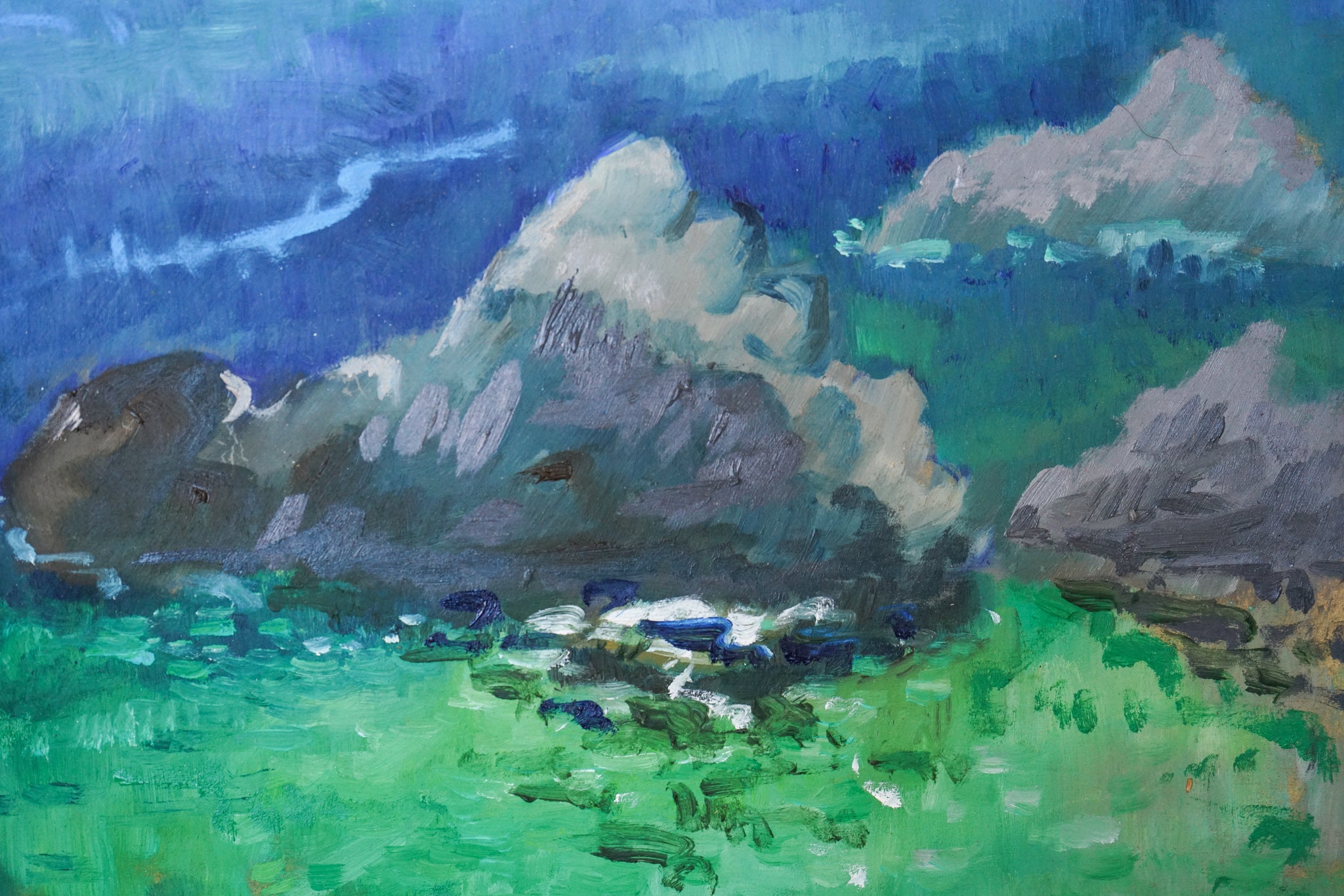 Artwork by Unknown, Fosca Bay - Costa Brava - Plein Air Study, Made of Oil on board 