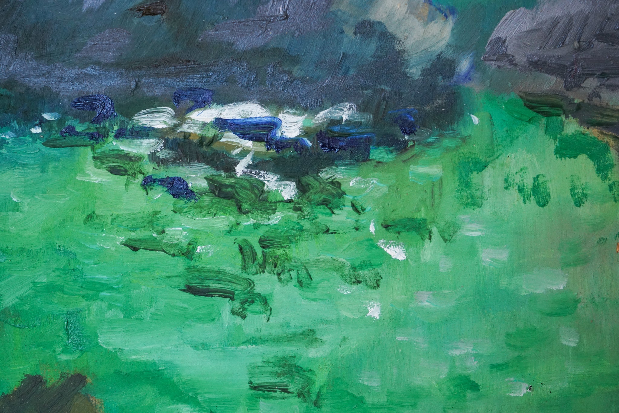 Artwork by Unknown, Fosca Bay - Costa Brava - Plein Air Study, Made of Oil on board 