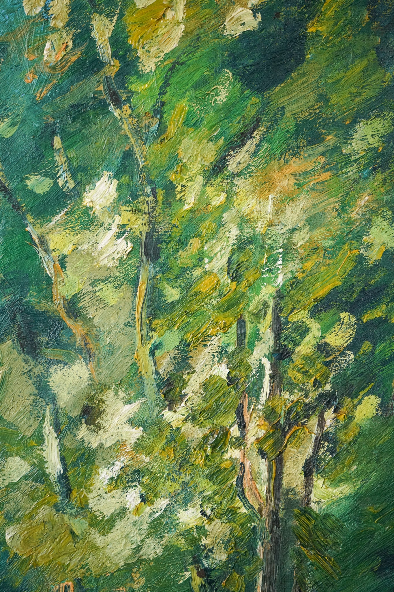 Artwork by Unknown, Frame signed summer landscape, Made of Oil on canvas 