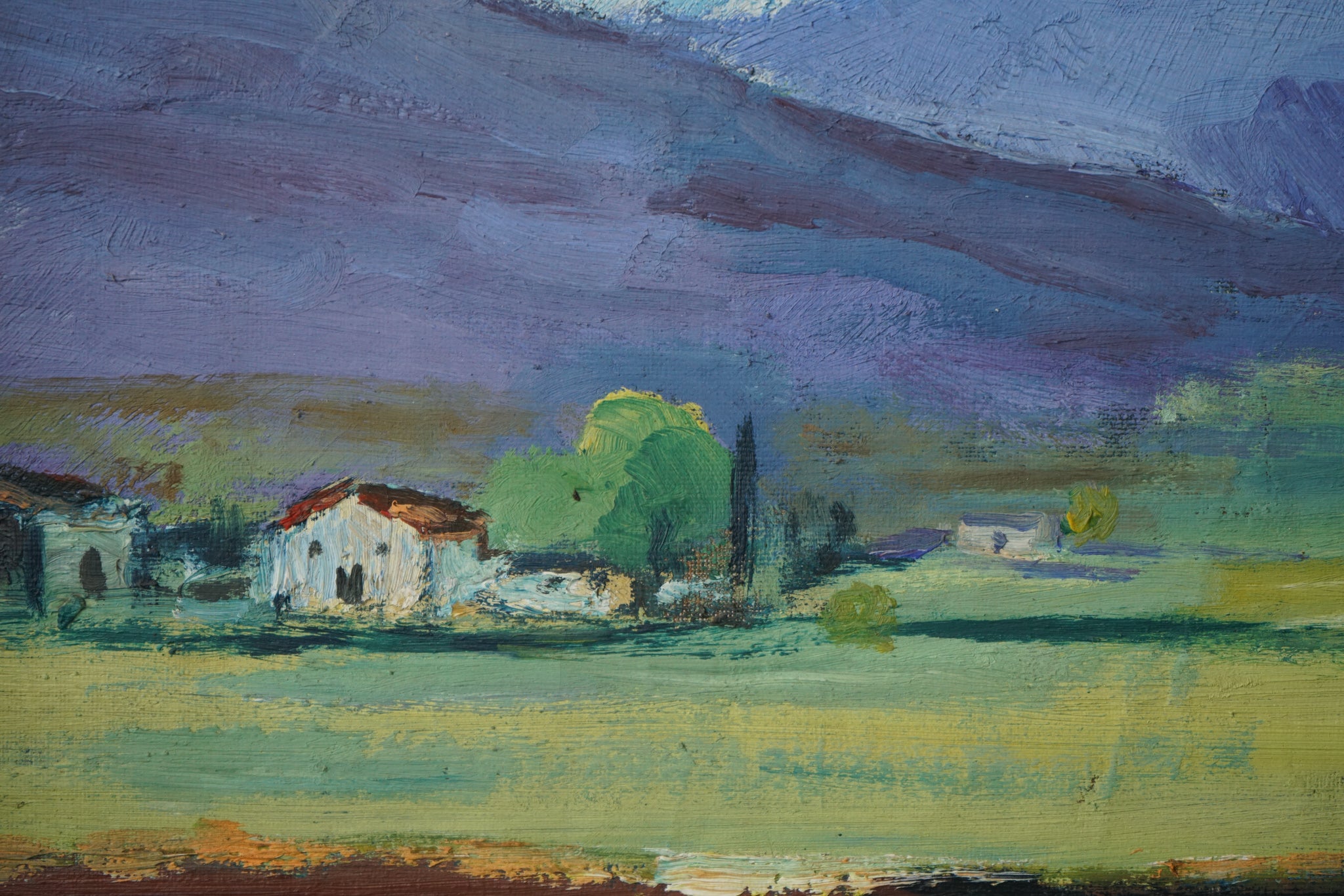 Artwork by Unknown, Frame signed summer landscape, Made of Oil on canvas 