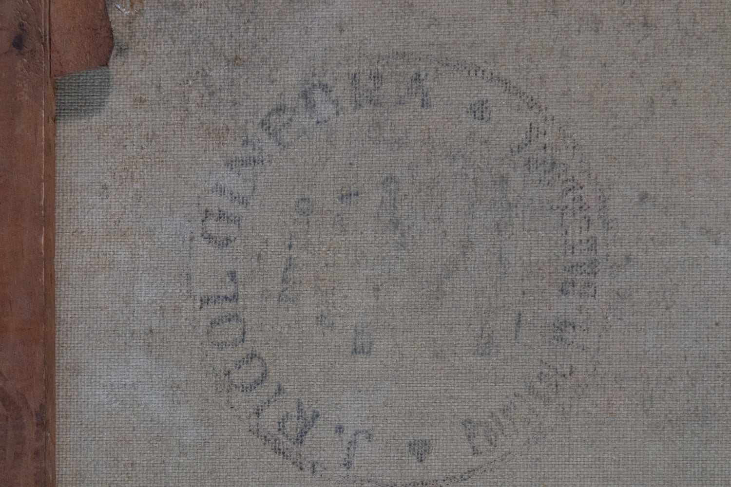 A painting of a church in the middle of a field.