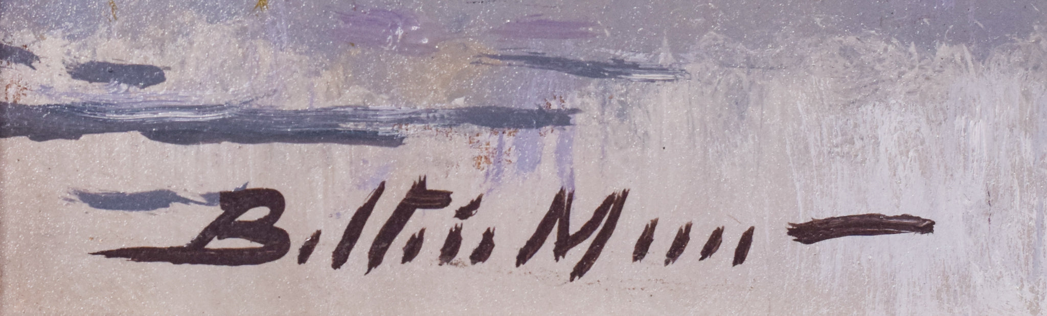 A painting of a landscape with a river and trees.