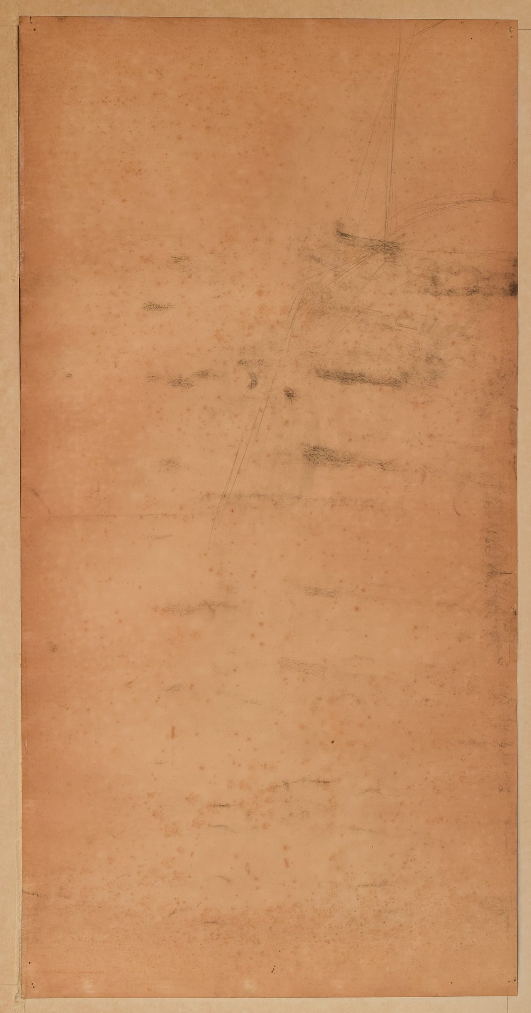 A drawing of a nude woman sitting on a chair.