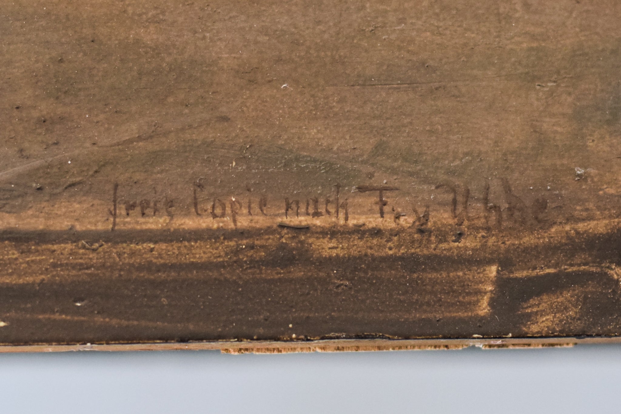 A painting of a group of people sitting around a table.