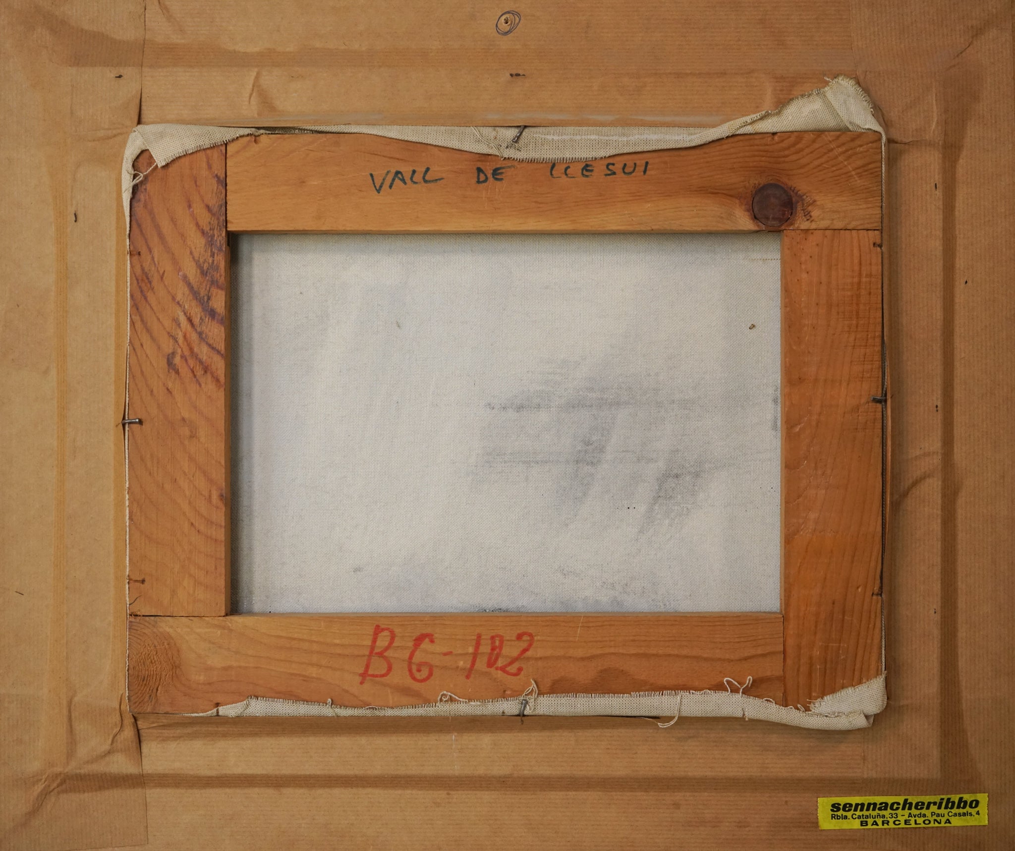 A painting of a small town in the middle of a mountain.