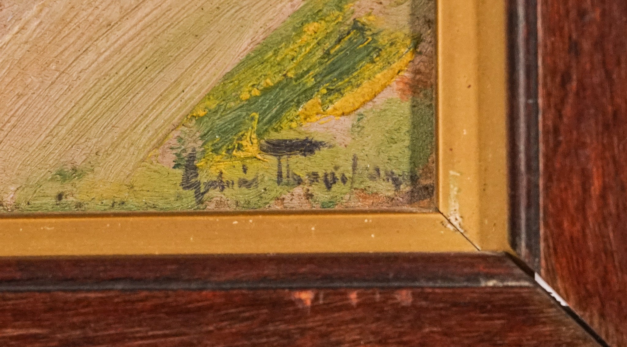 A painting of a mountain and a painting of the same mountain.