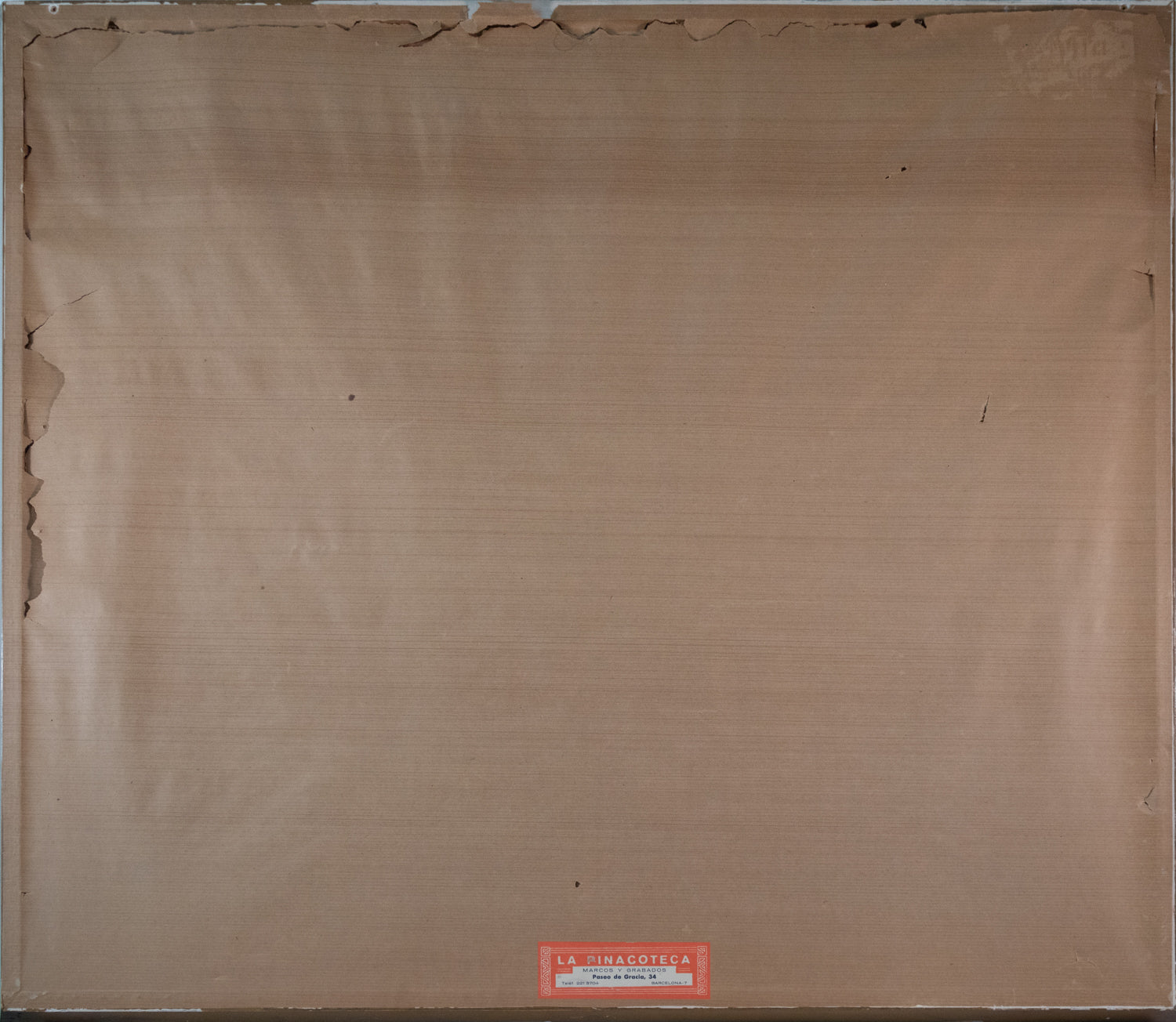 A watercolor painting of a rocky landscape with trees on a hillside.