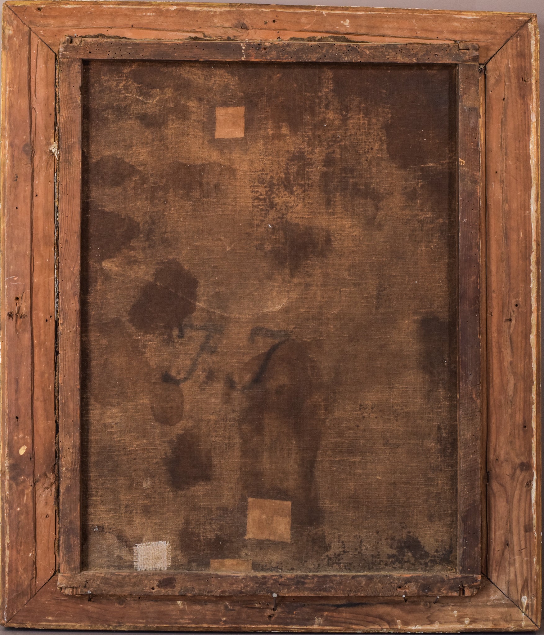 A painting of a nativity scene with the birth of Jesus.