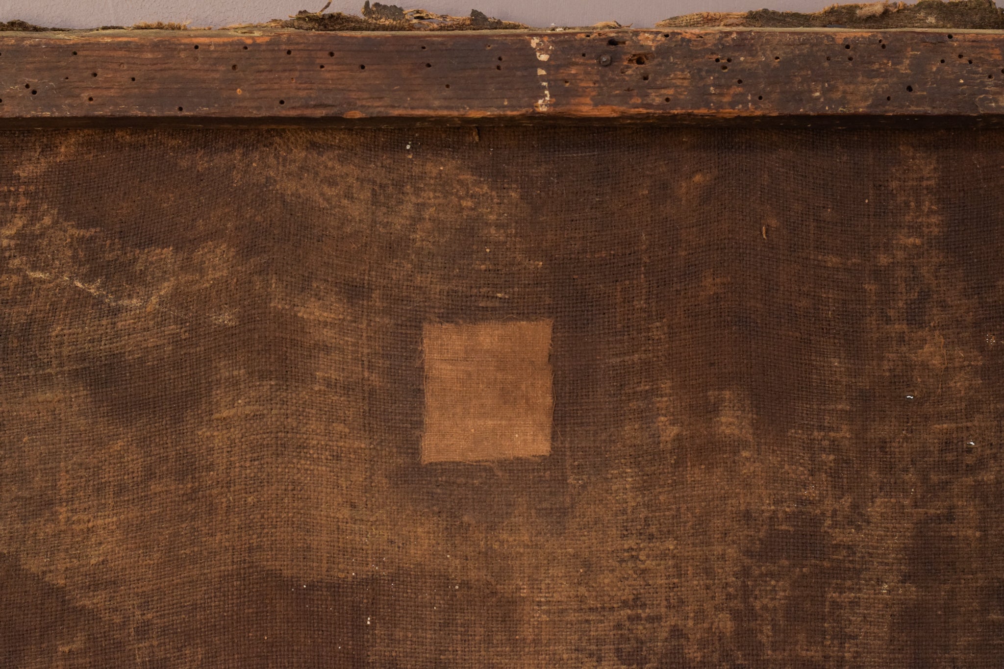 A painting of a nativity scene with the birth of Jesus.