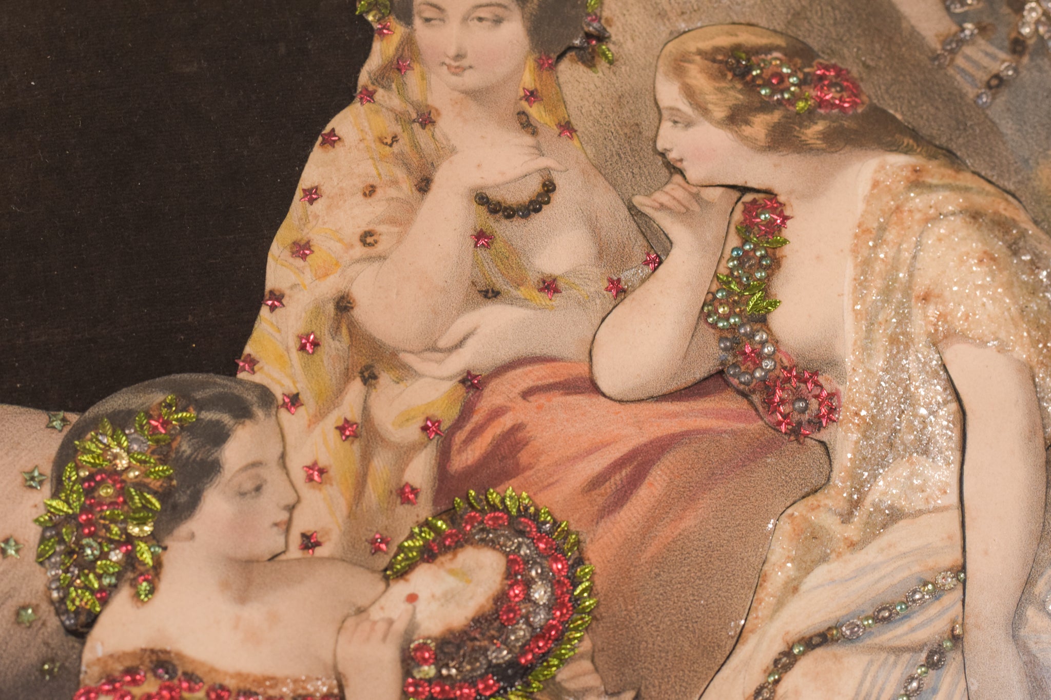 A pair of framed pictures of a woman in a white dress.