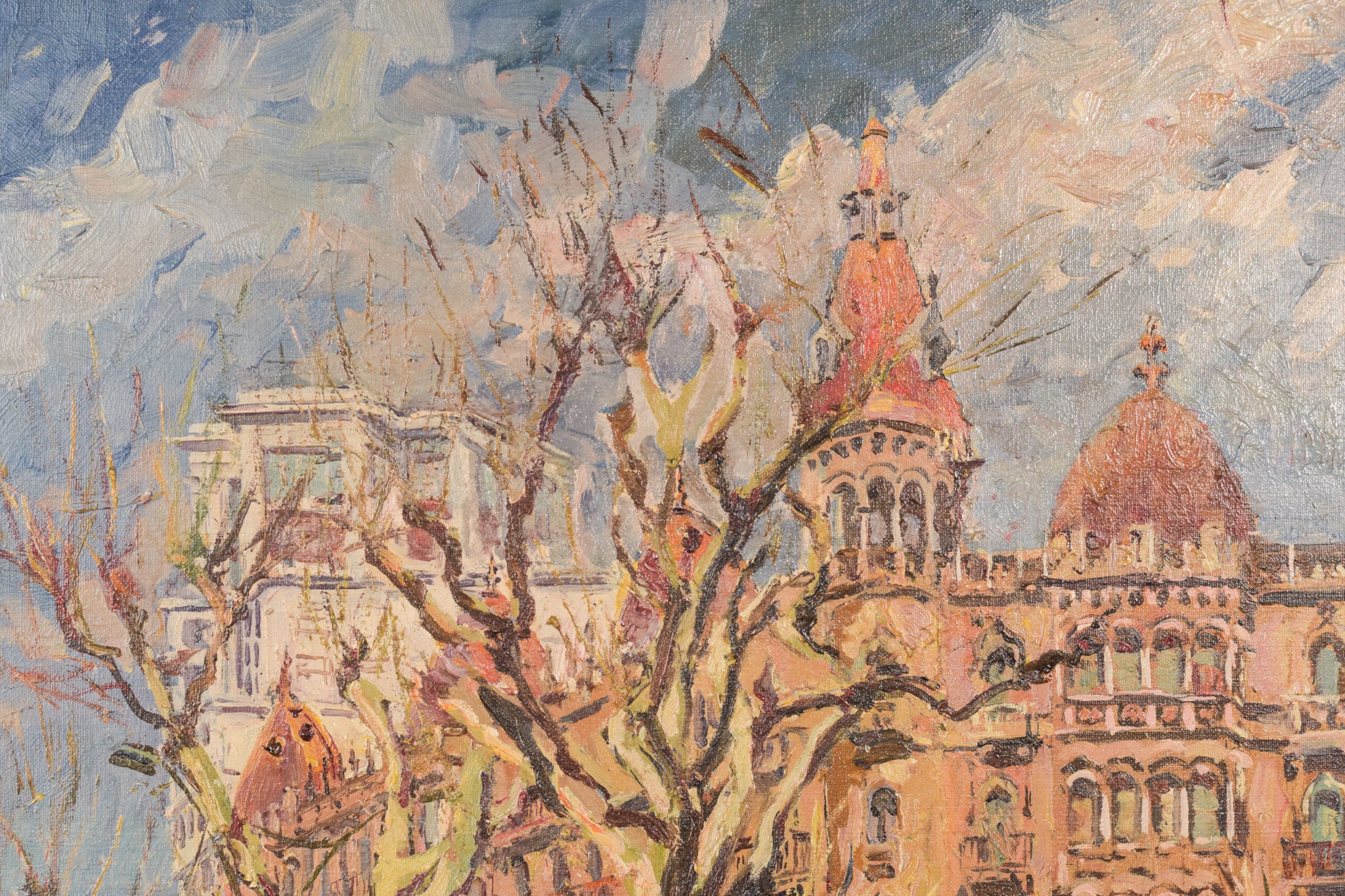 Artwork by Unknown, Passeig de Gràcia. Plaça de Catalunya, Made of Oil on canvas 