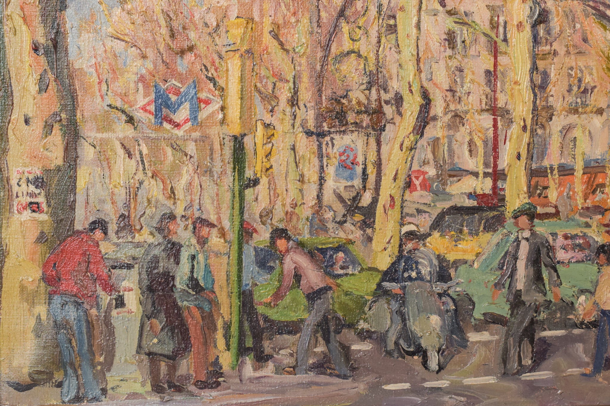Artwork by Unknown, Passeig de Gràcia. Plaça de Catalunya, Made of Oil on canvas 