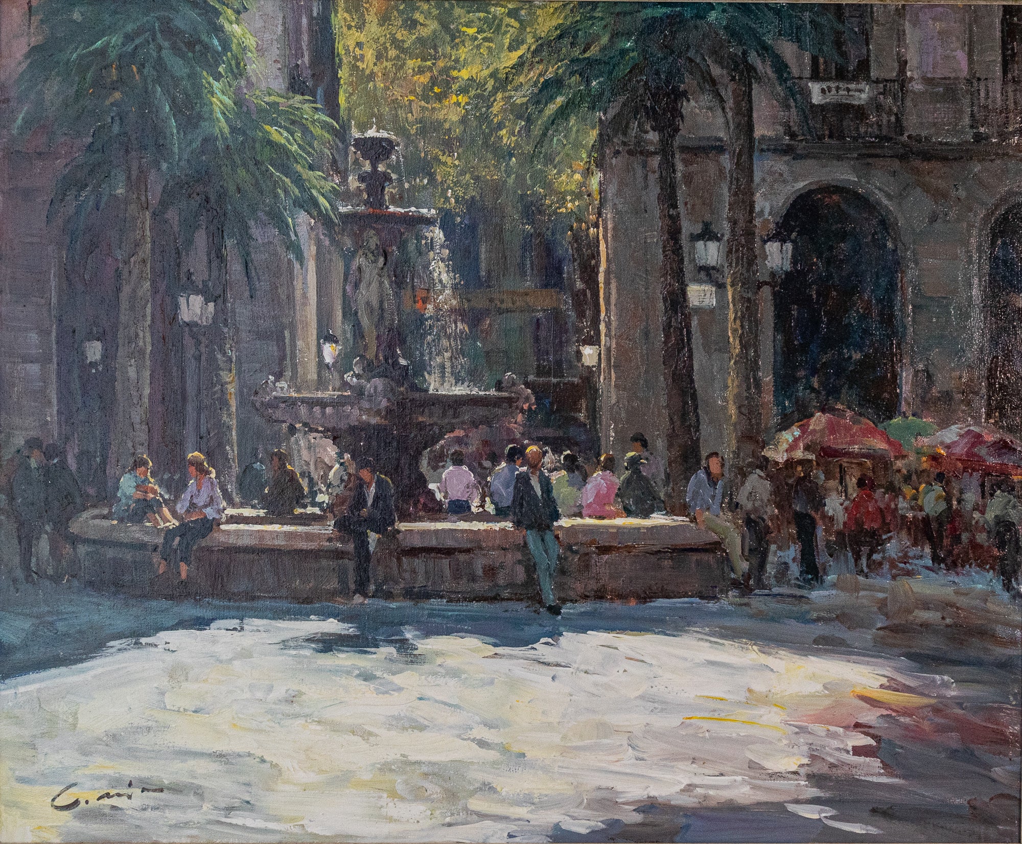 Placa Reial Barcelona - Looking into the Sunlight by Unknown, Second half of the 20th Century