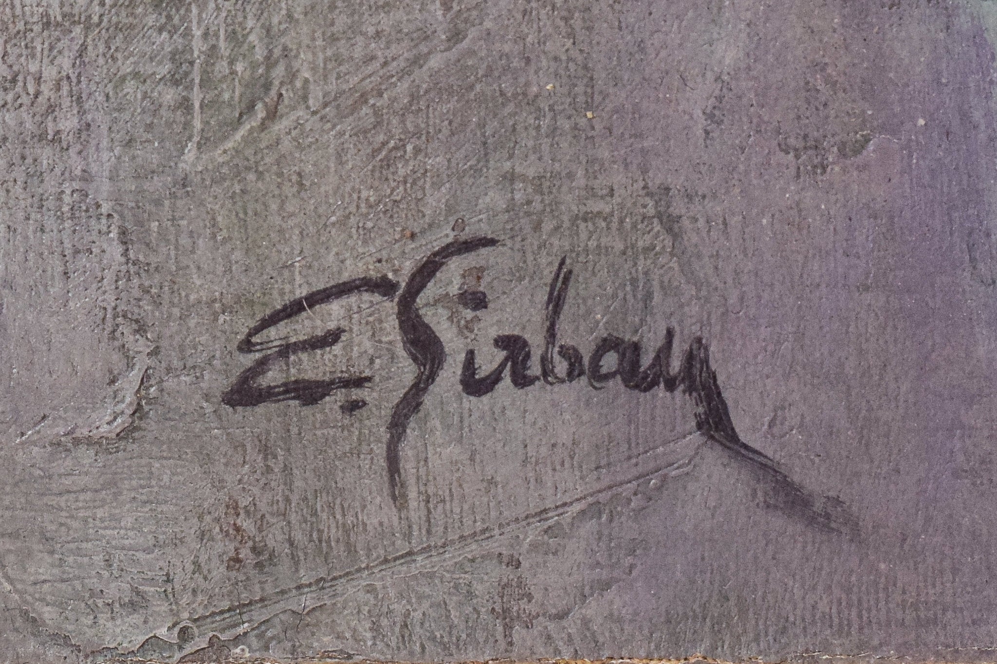 A painting of a woman looking out of a window.