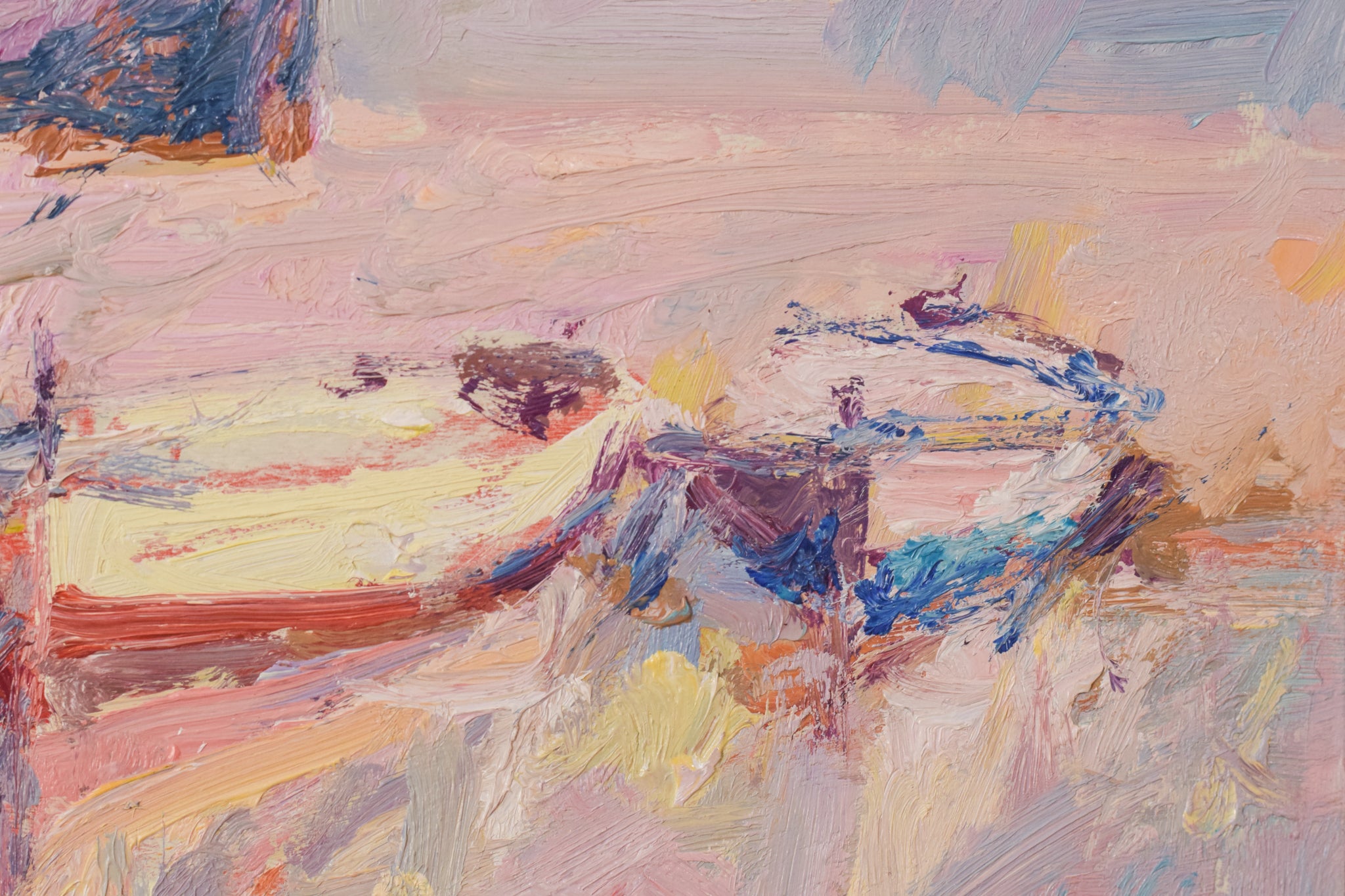 Artwork by Unknown, Post Impressionist - Fishing Boats, Made of Oil on board 