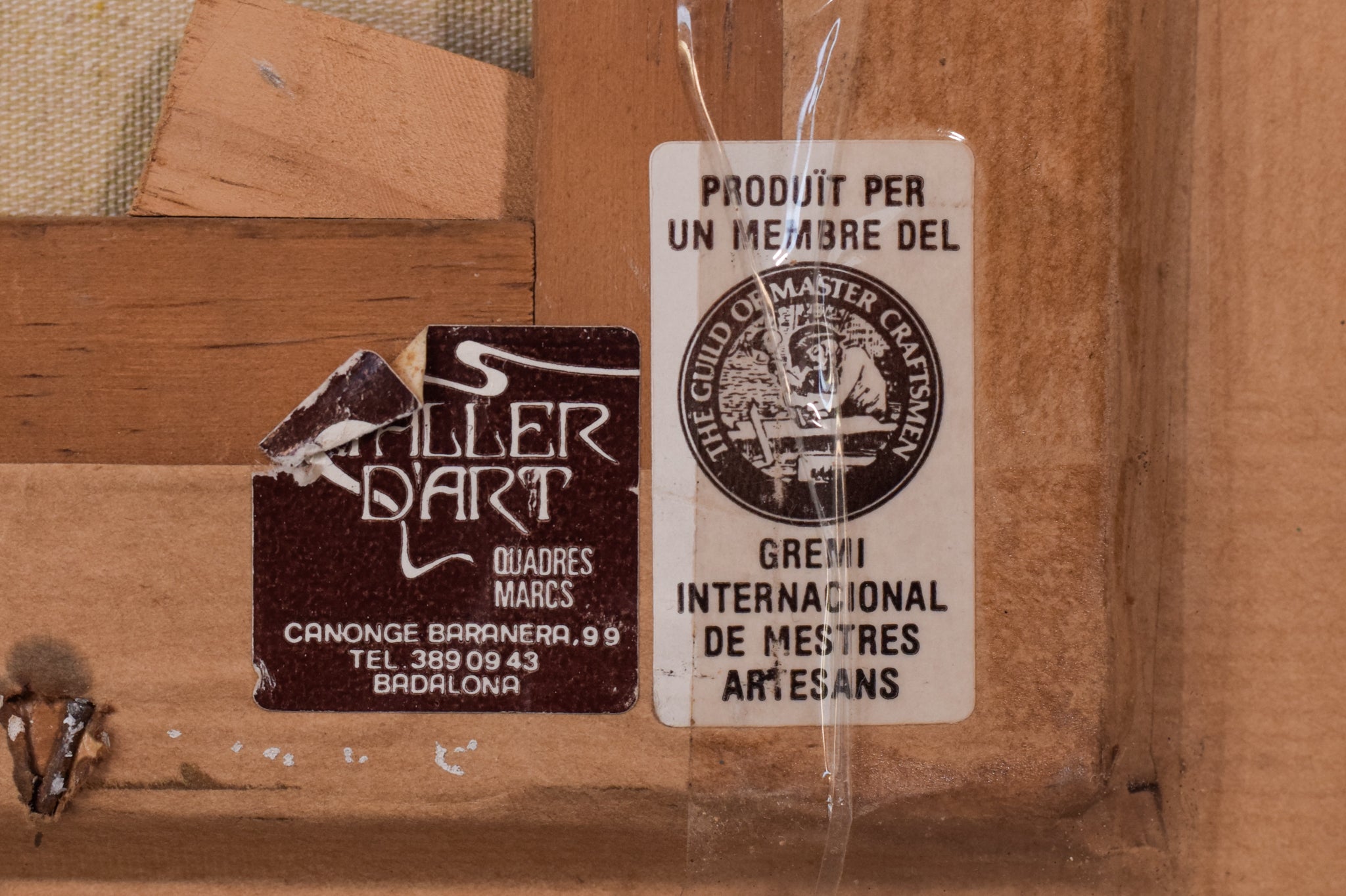 A painting of boats docked on a body of water.