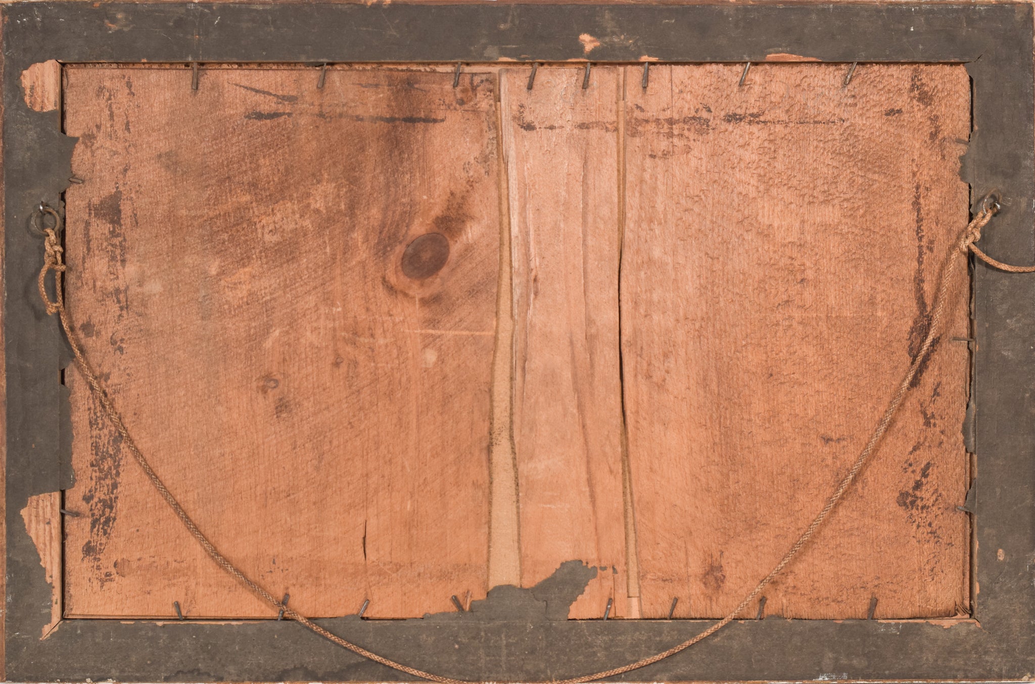 A painting of a field with a sunset in the background.