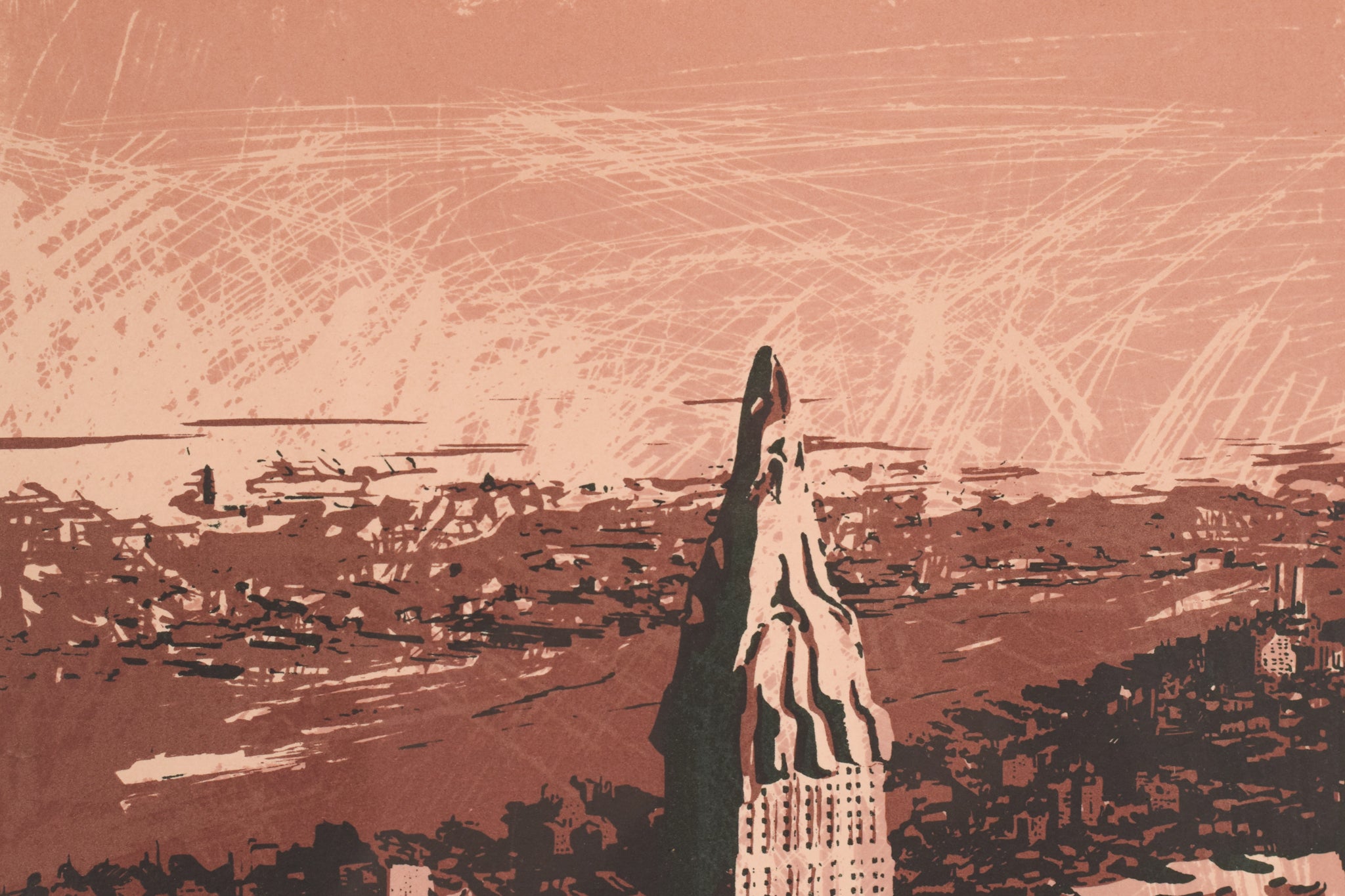 A picture of the Empire State Building in New York City.