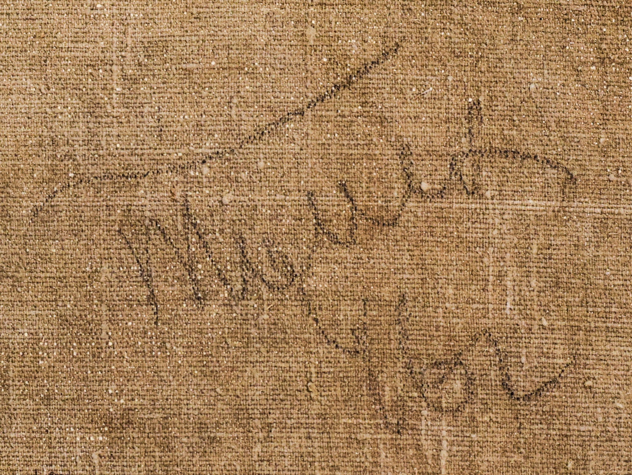 A painting of a man wearing a hat and scarf.