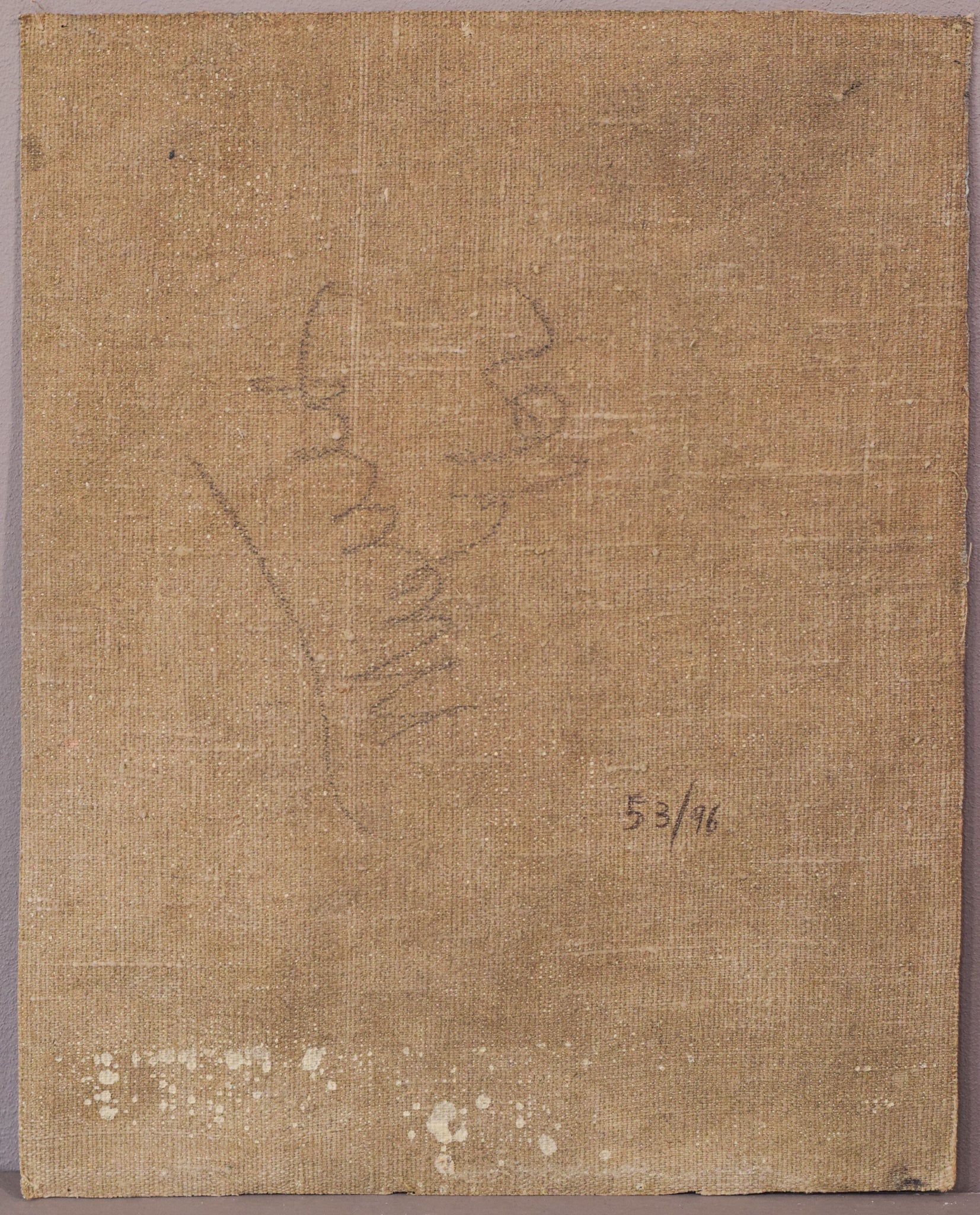 A painting of a man wearing a hat and scarf.