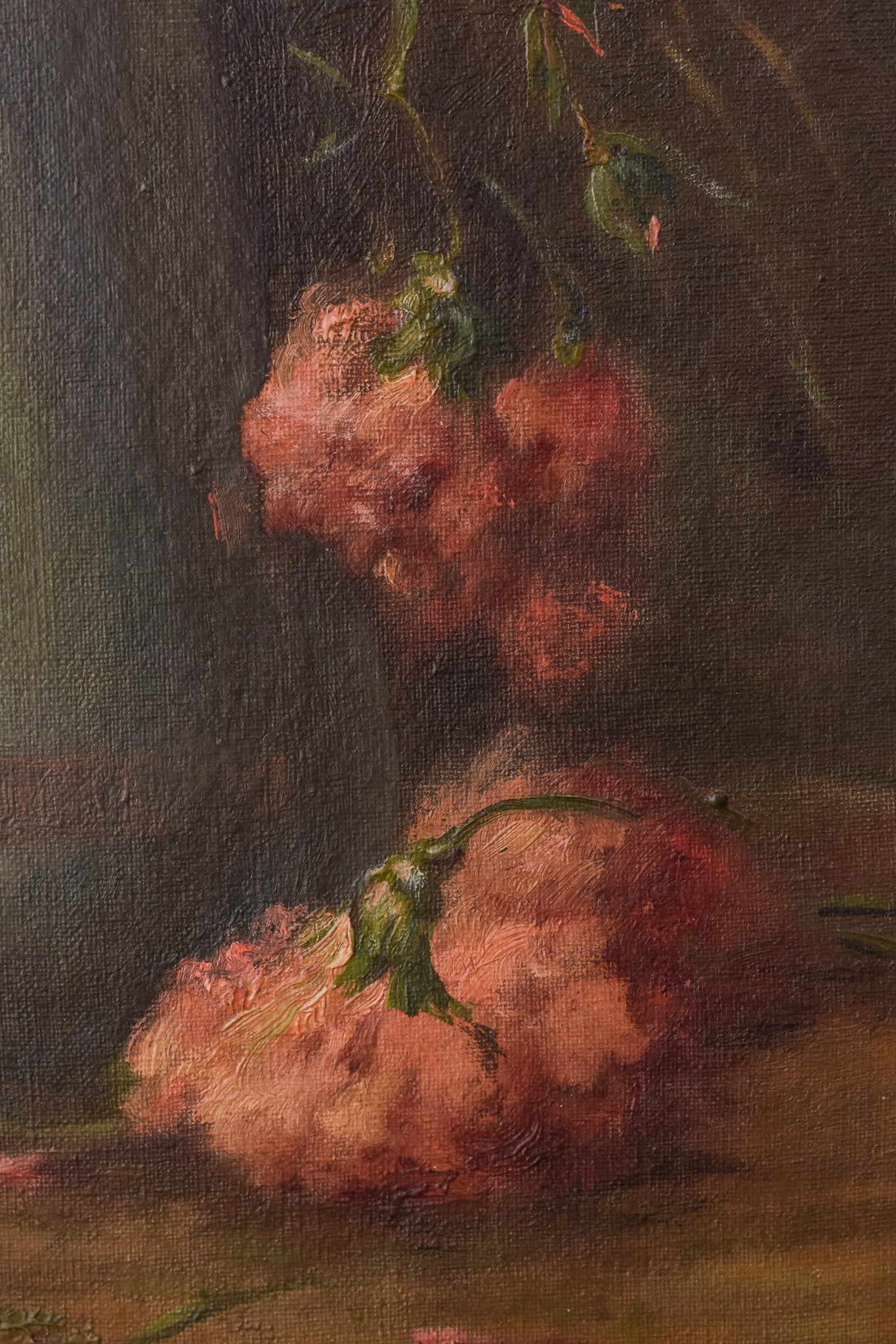 Artwork by Unknown, Still Life - Hydrangeas, Made of Oil on canvas 