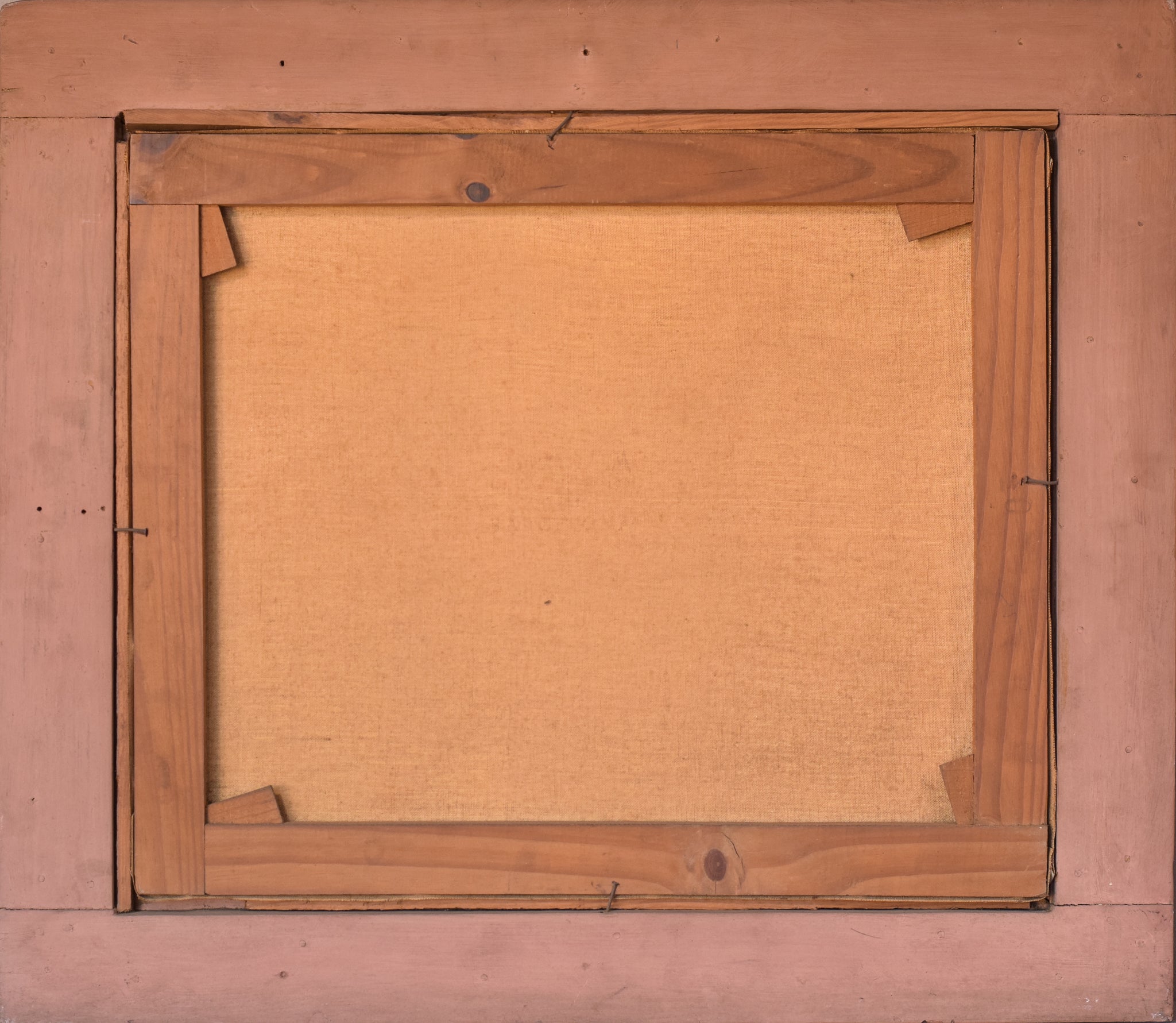 A painting of a still life of vegetables and a vase on a table.