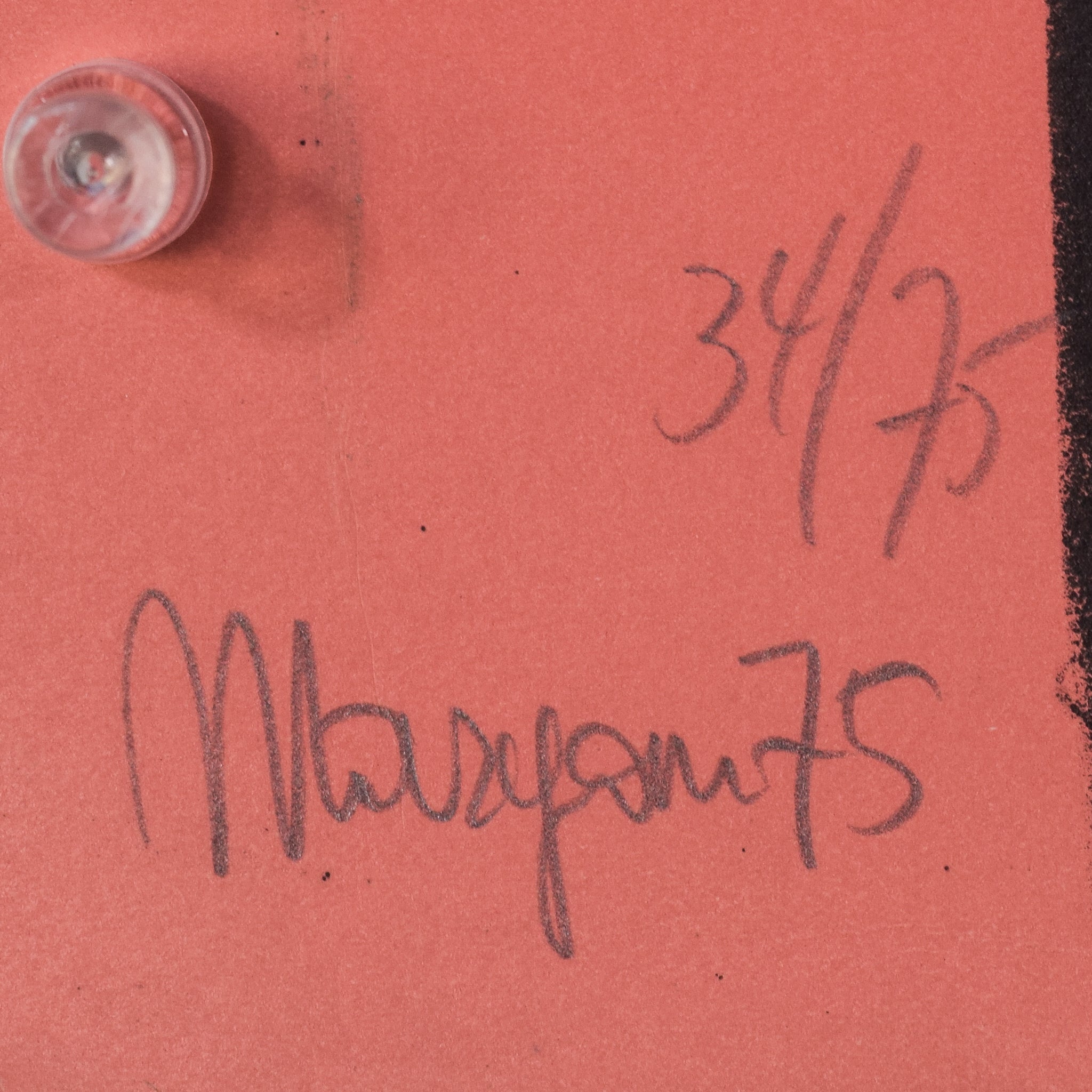 A black and white drawing of a man with his tongue sticking out.