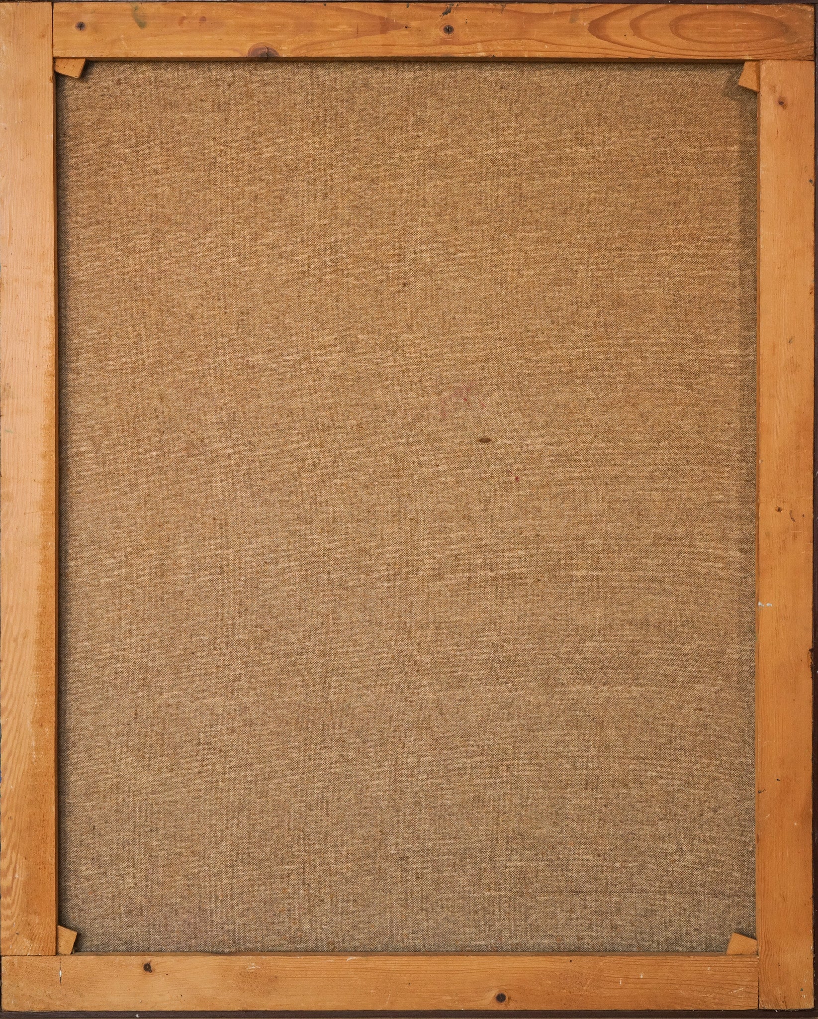 A painting of a woman's face on a black background.