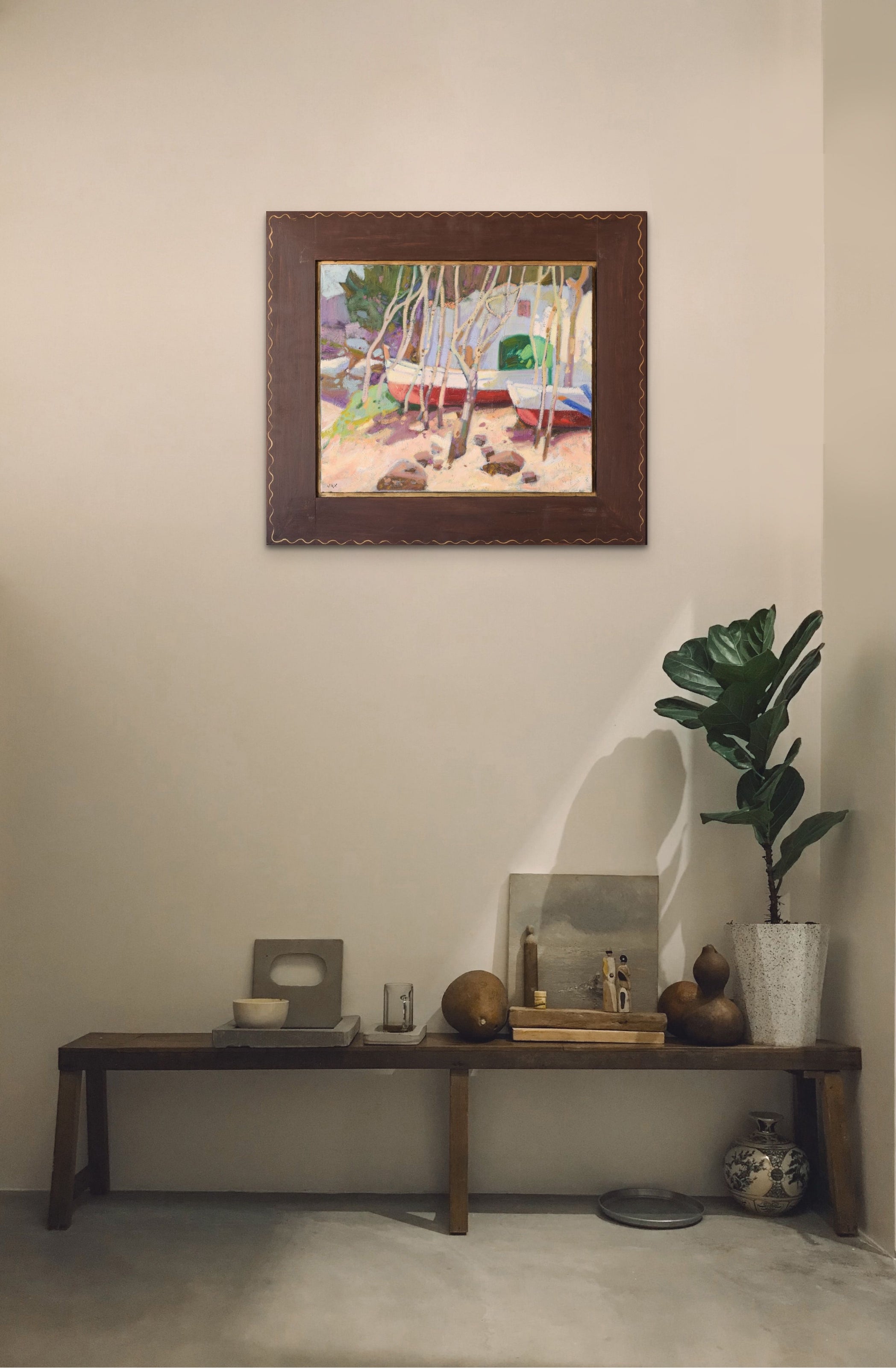 Artwork by Unknown, The Fisherman's House, Made of Oil on canvas 