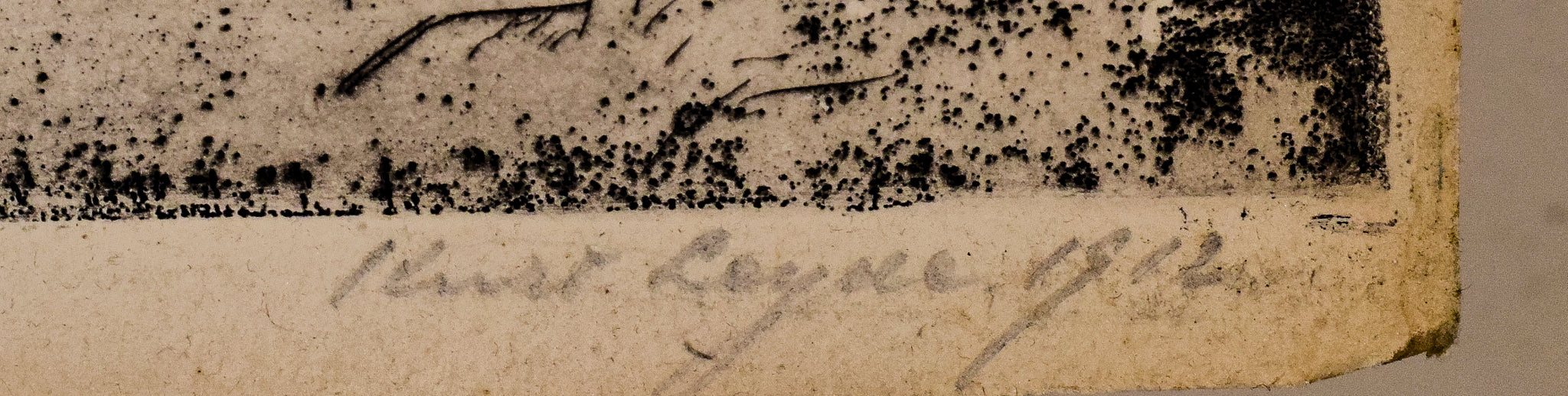 A black and white drawing of a group of people sitting on the ground.