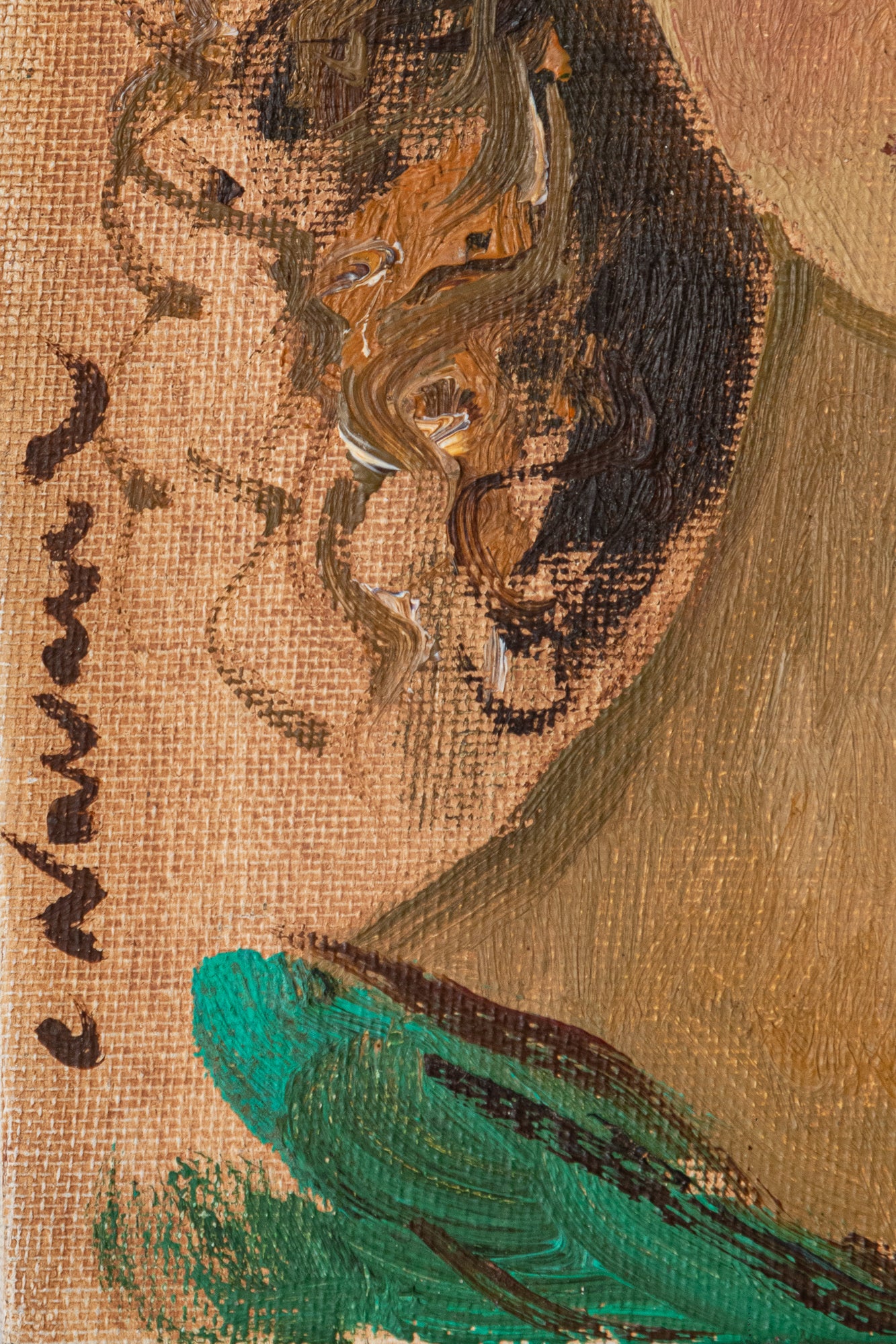 Artwork by Unknown, Two portraits - Young ladies, Made of Oil on board 