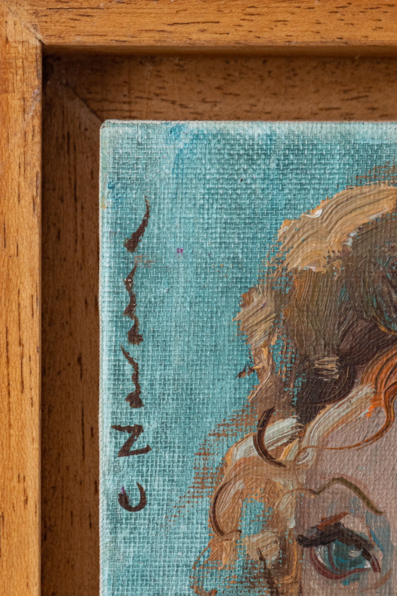 Artwork by Unknown, Two portraits - Young ladies, Made of Oil on board 