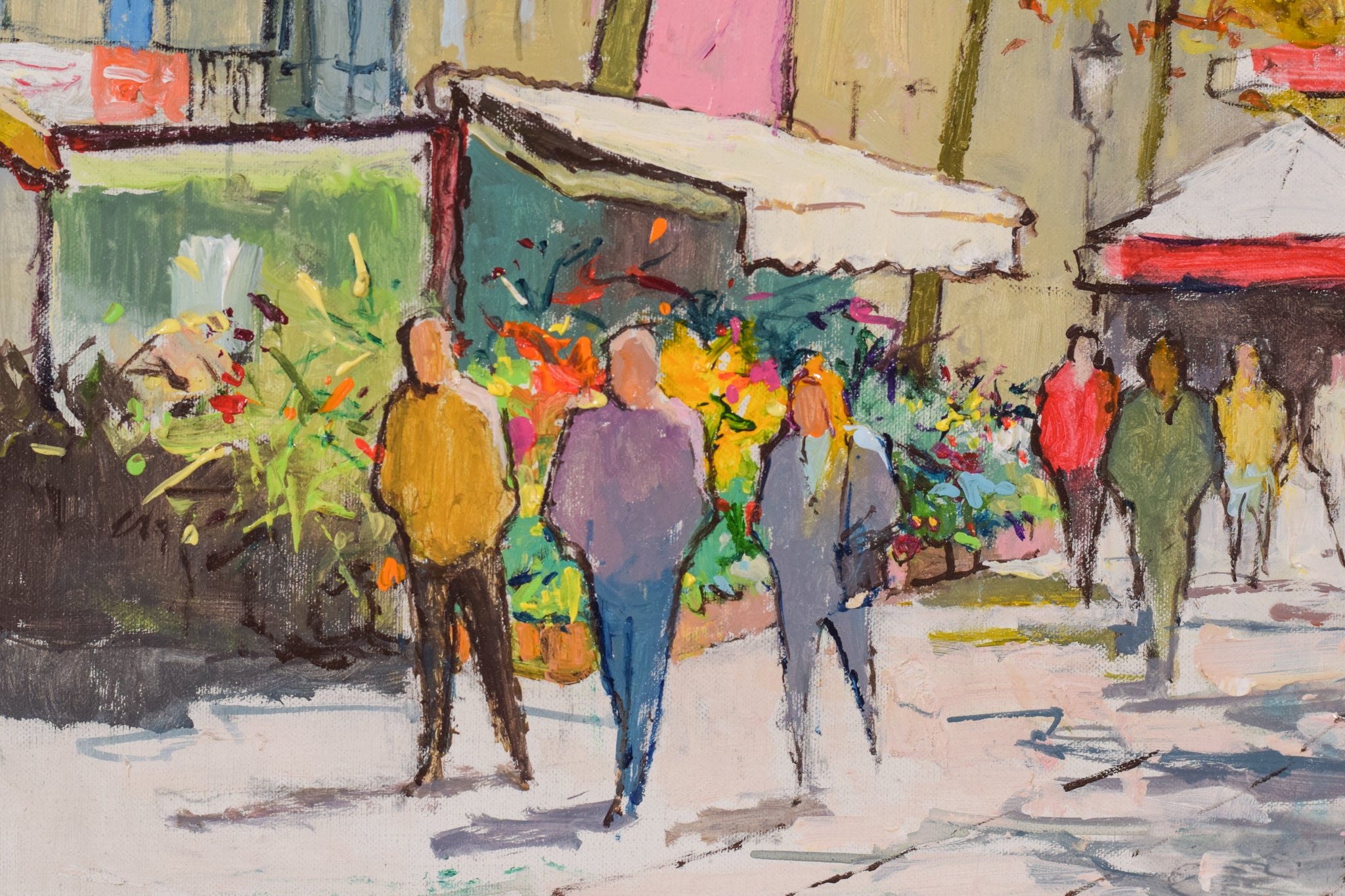 Artwork by Unknown, Vibrant Market Scene, Made of Oil on canvas 