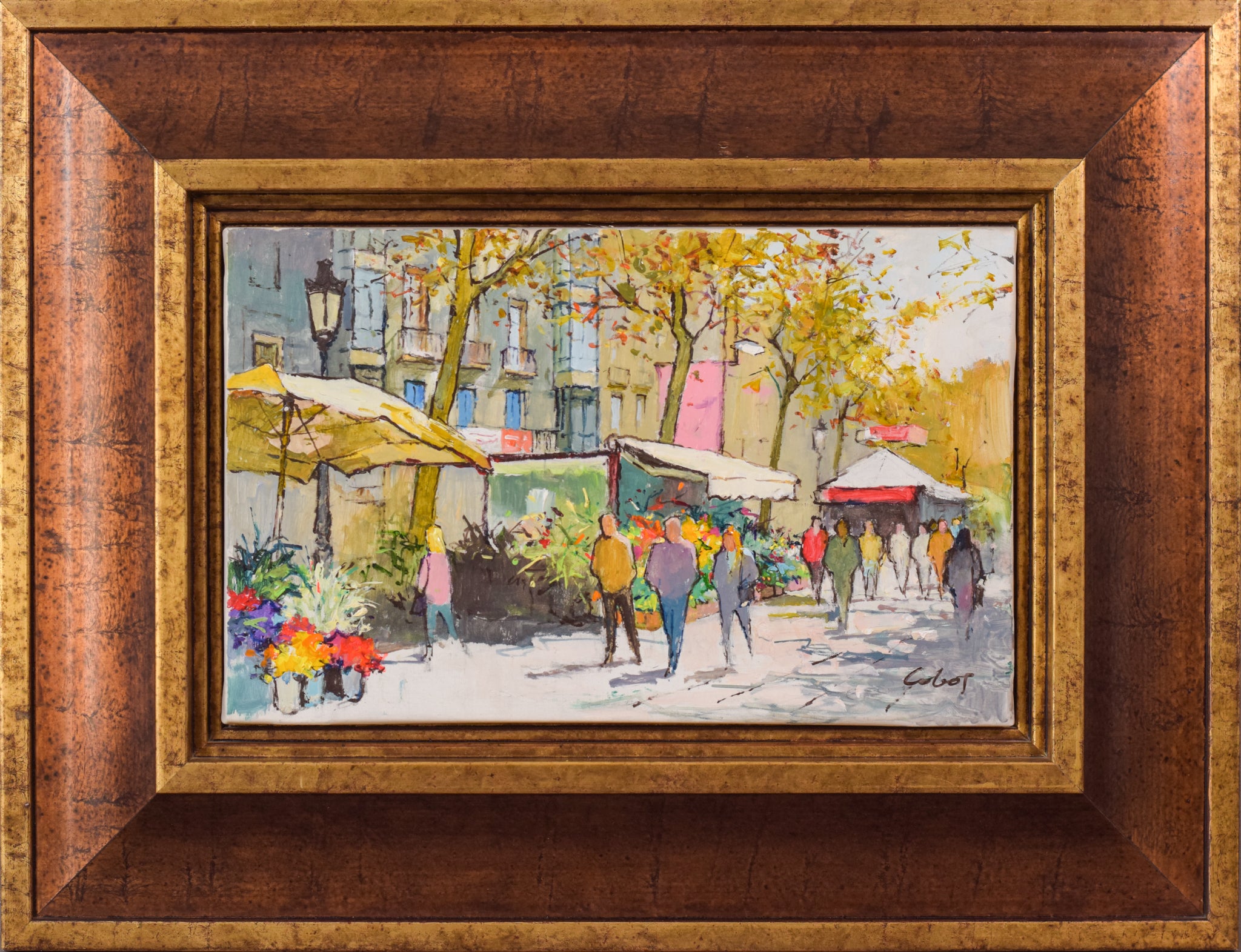 Artwork by Unknown, Vibrant Market Scene, Made of Oil on canvas 