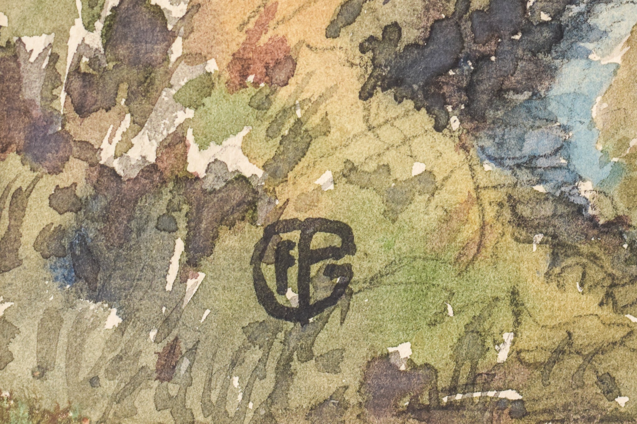 Artwork by Unknown, Village in the Snow, Made of Watercolour on paper 
