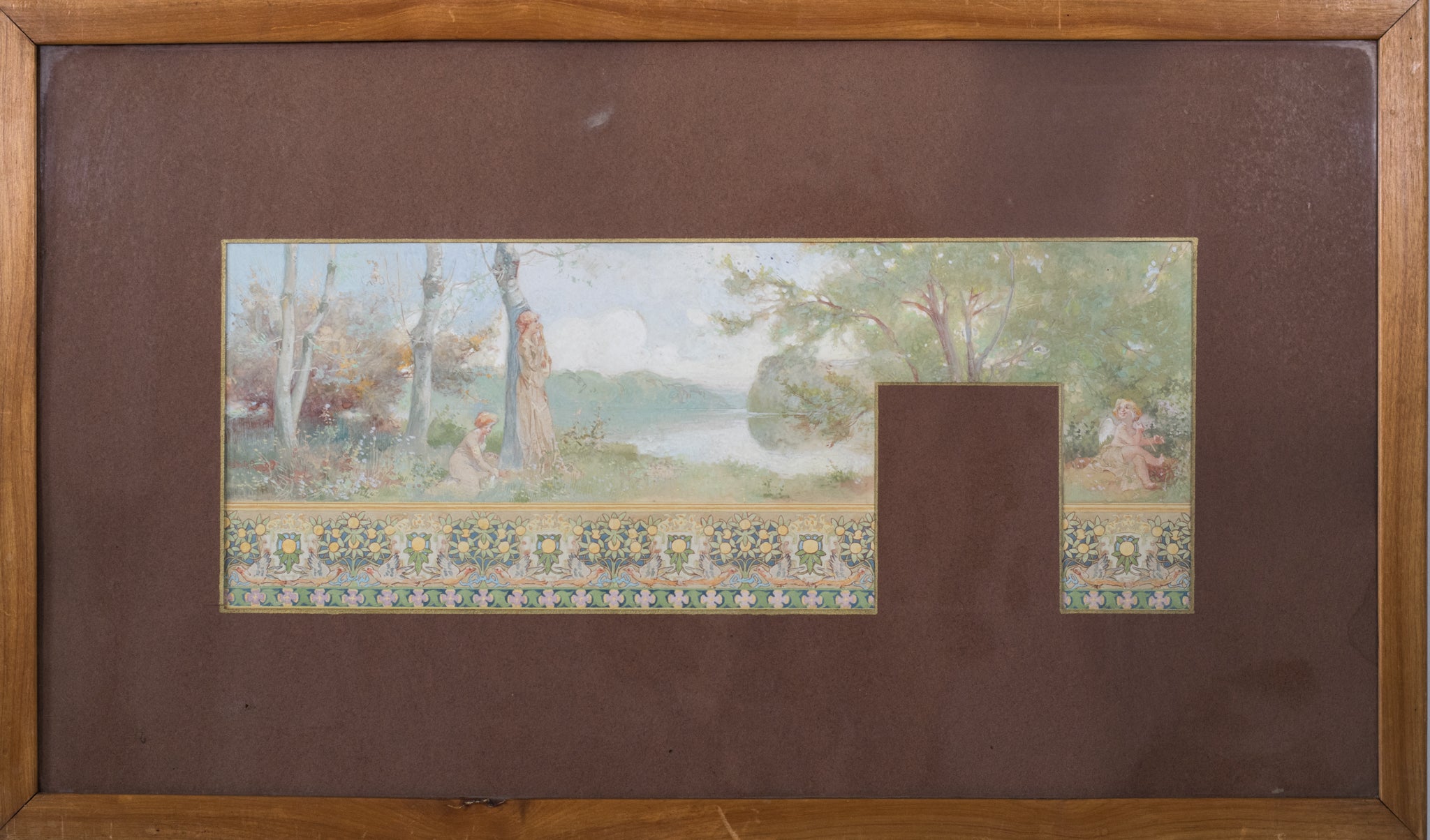Artwork by Unknown, Watercolour Study for Wall Frieze, Made of Watercolour on paper 