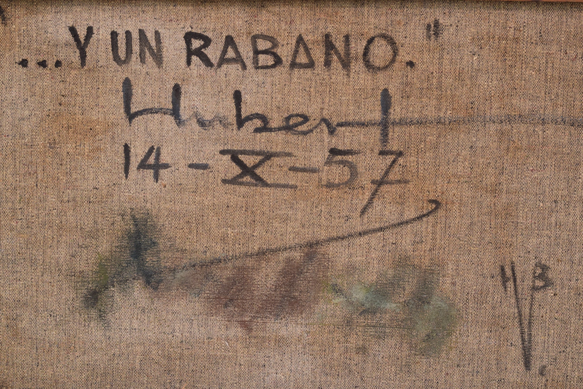 Artwork by Unknown, Y Un Rabano, Made of Oil on canvas 