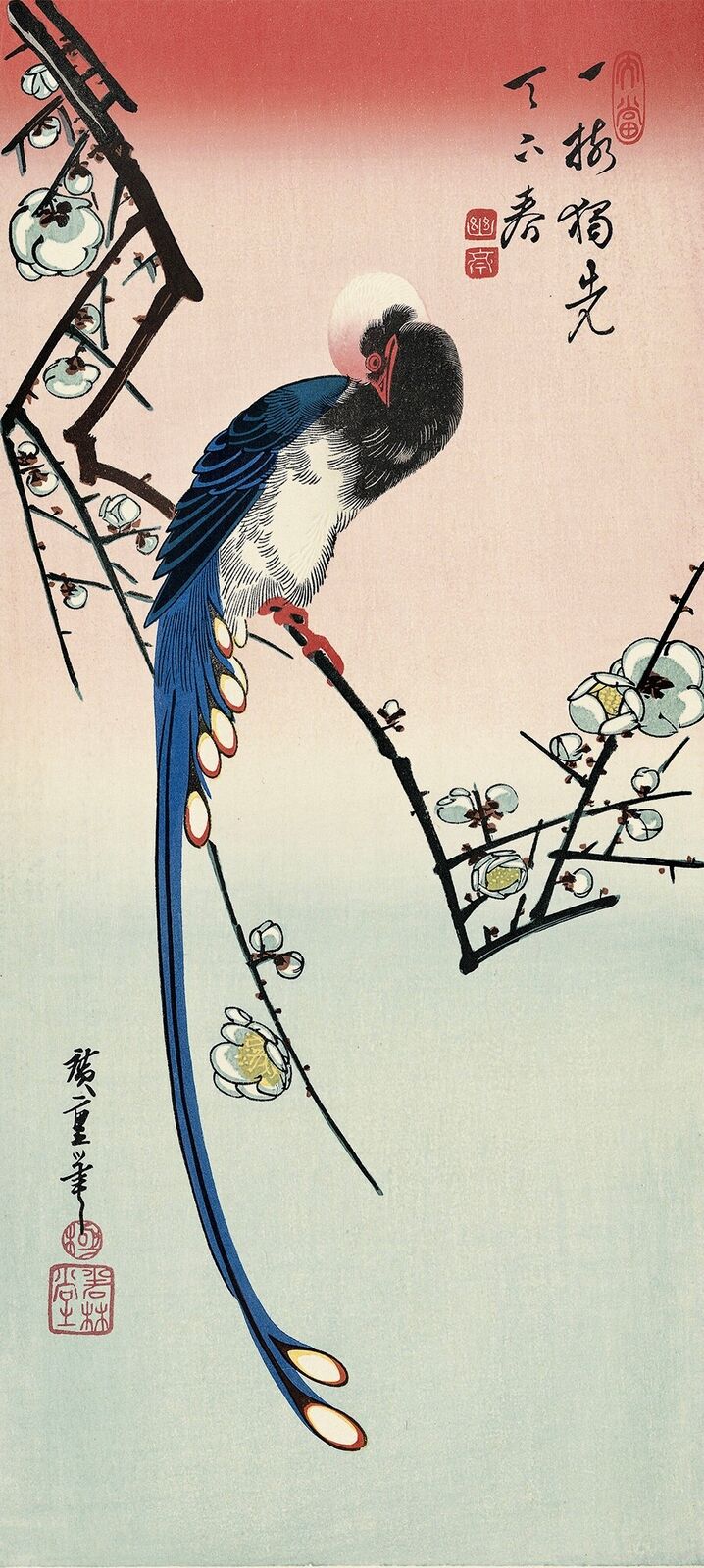 A bird sitting on top of a tree branch.