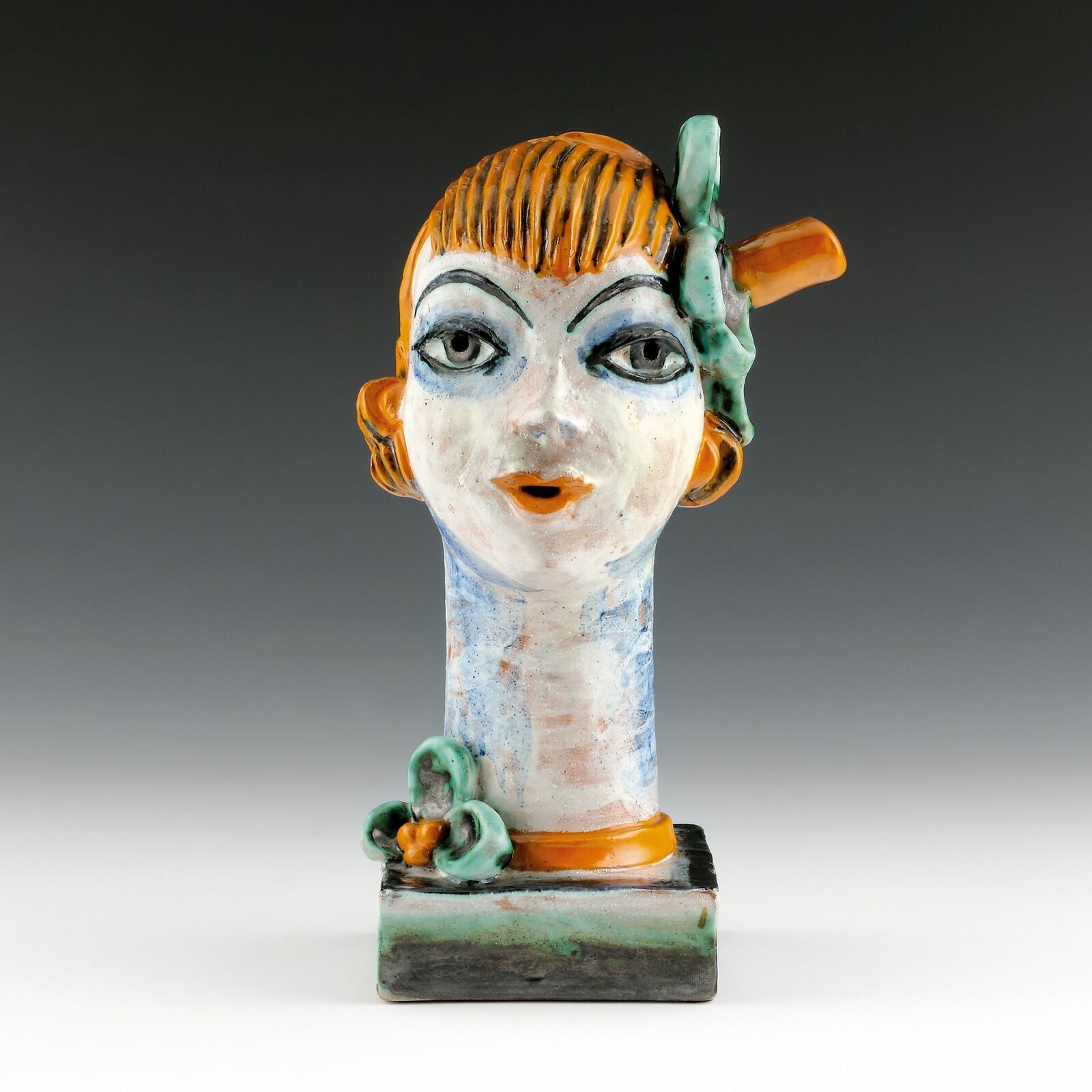 Girl´s Head with Blue Outlined Eyes by Vally Wieselthier, 1928