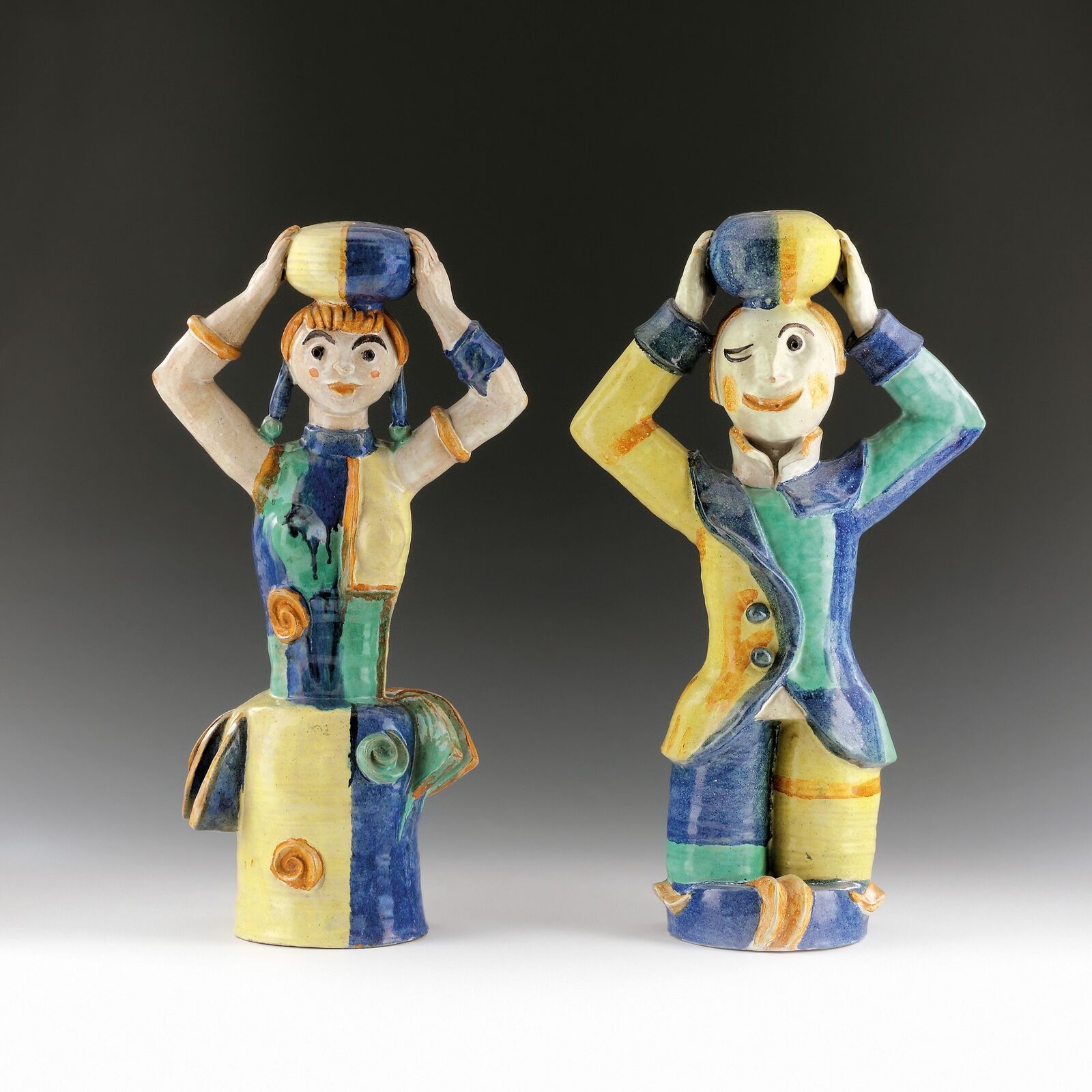 Lamp bases - man and woman by Vally Wieselthier, 1928-1929