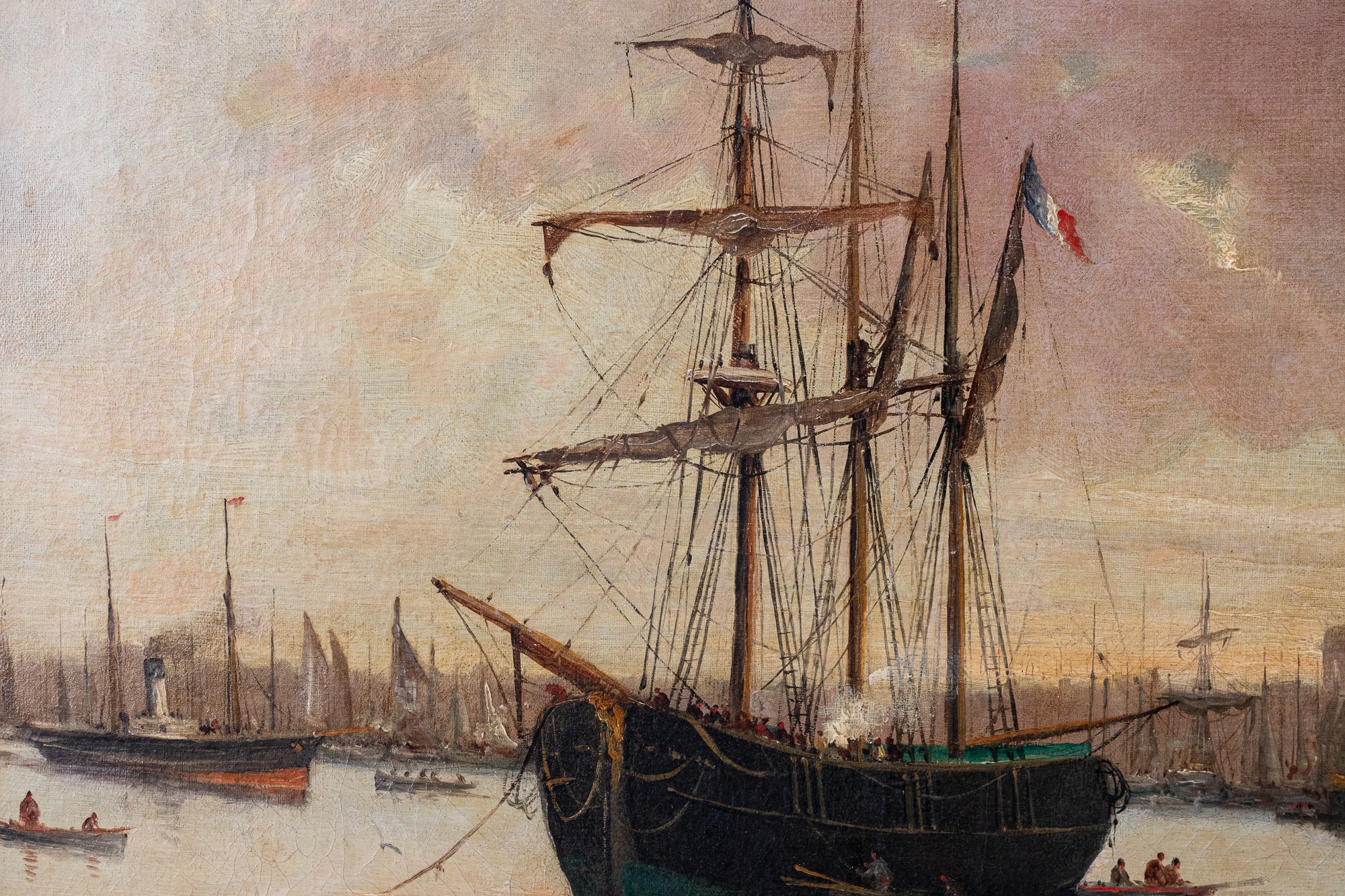 Artwork by Various Artists, Collection of Four 19th Century Marine Paintings, Made of Oil on canvas 