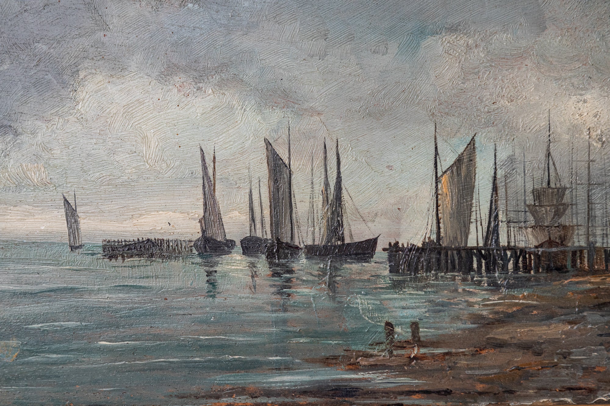 Artwork by Various Artists, Collection of Four 19th Century Marine Paintings, Made of Oil on canvas 