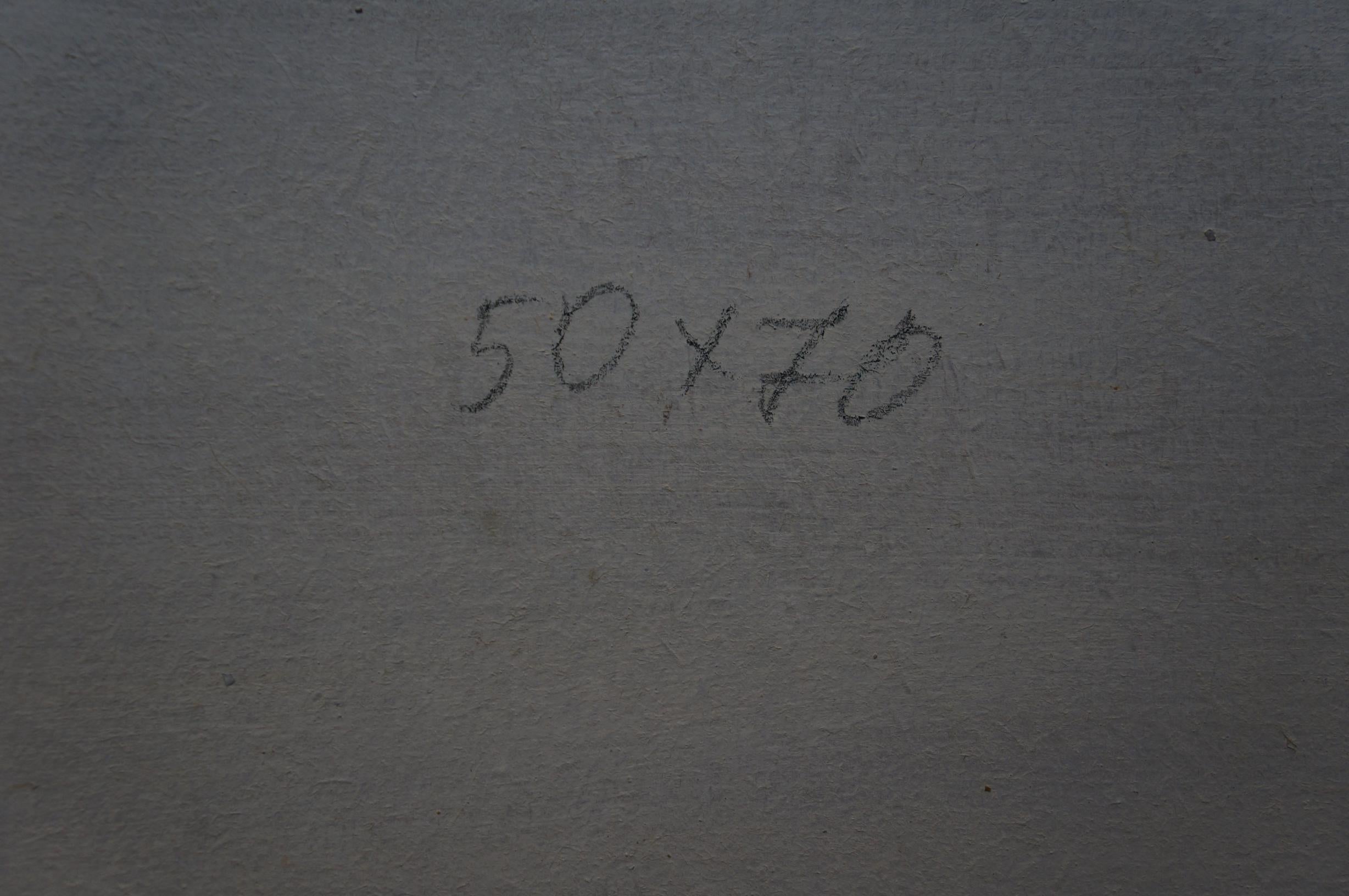 Artwork by Grigory Stepanovich Vasetsky, Natural landscape, Made of Oil, Cardboard 