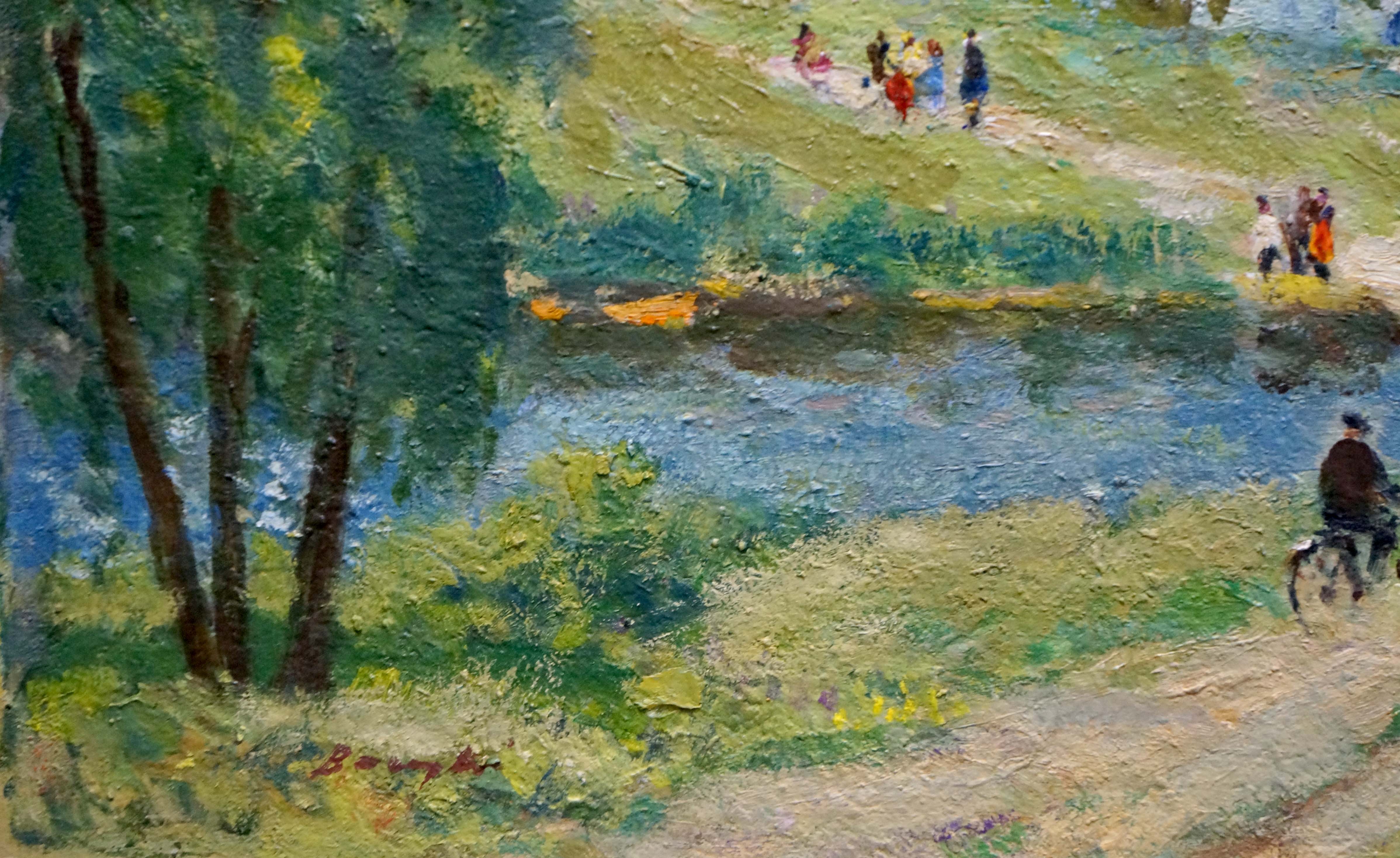 Artwork by Grigory Stepanovich Vasetsky, Summer, Made of Oil, Cardboard 