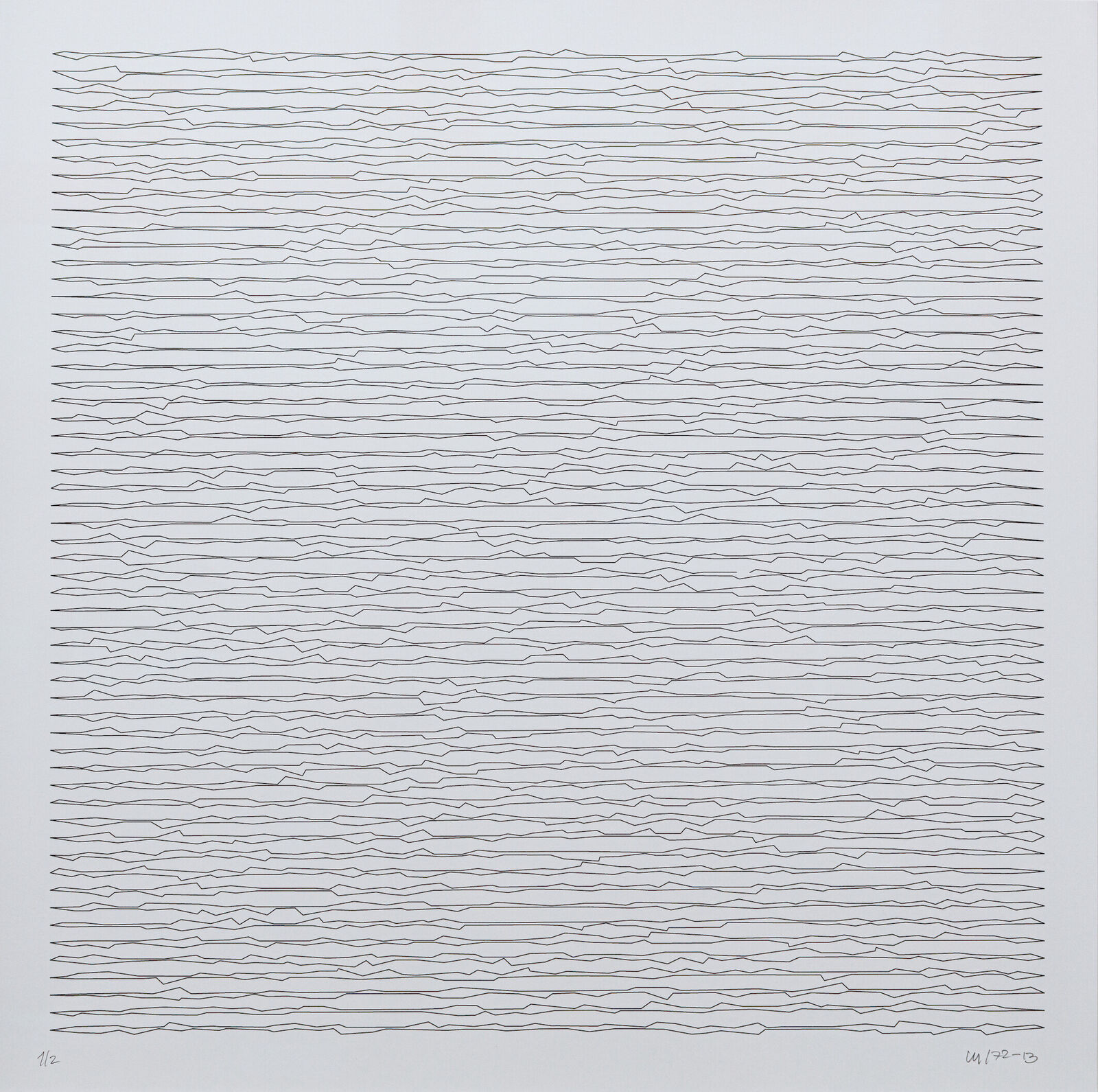 Horizontales Revisited by Vera Molnár, 1972-2013