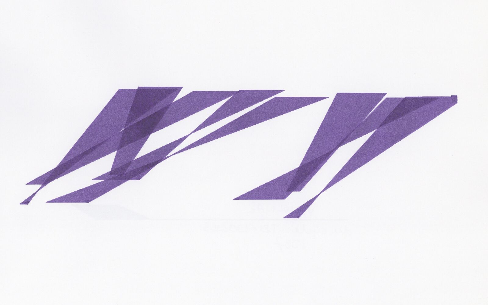 A purple and white logo with a white background.
