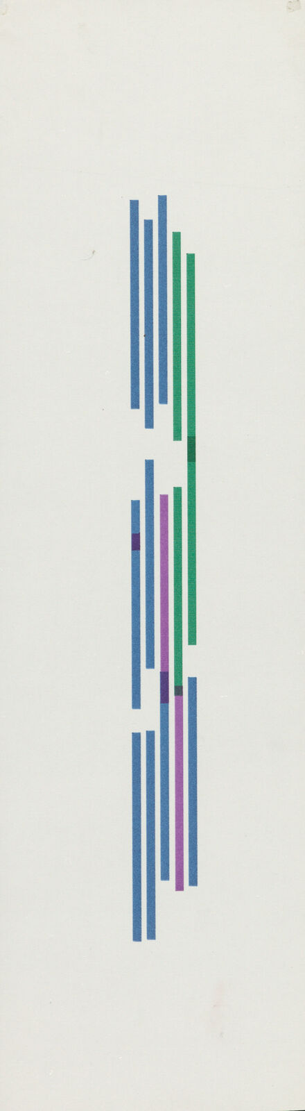 a piece of paper with a bunch of different colored lines on it